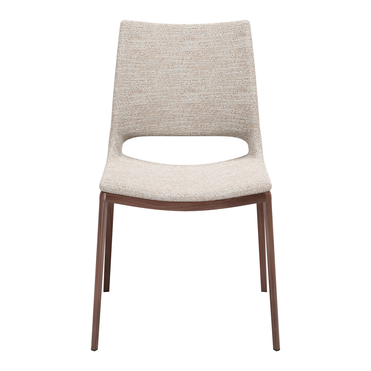Ace Dining Chair (Set of 2) Beige & Walnut