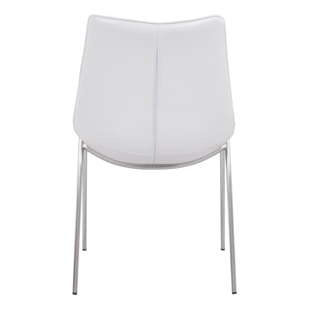 Magnus Dining Chair (Set of 2) White & Silver