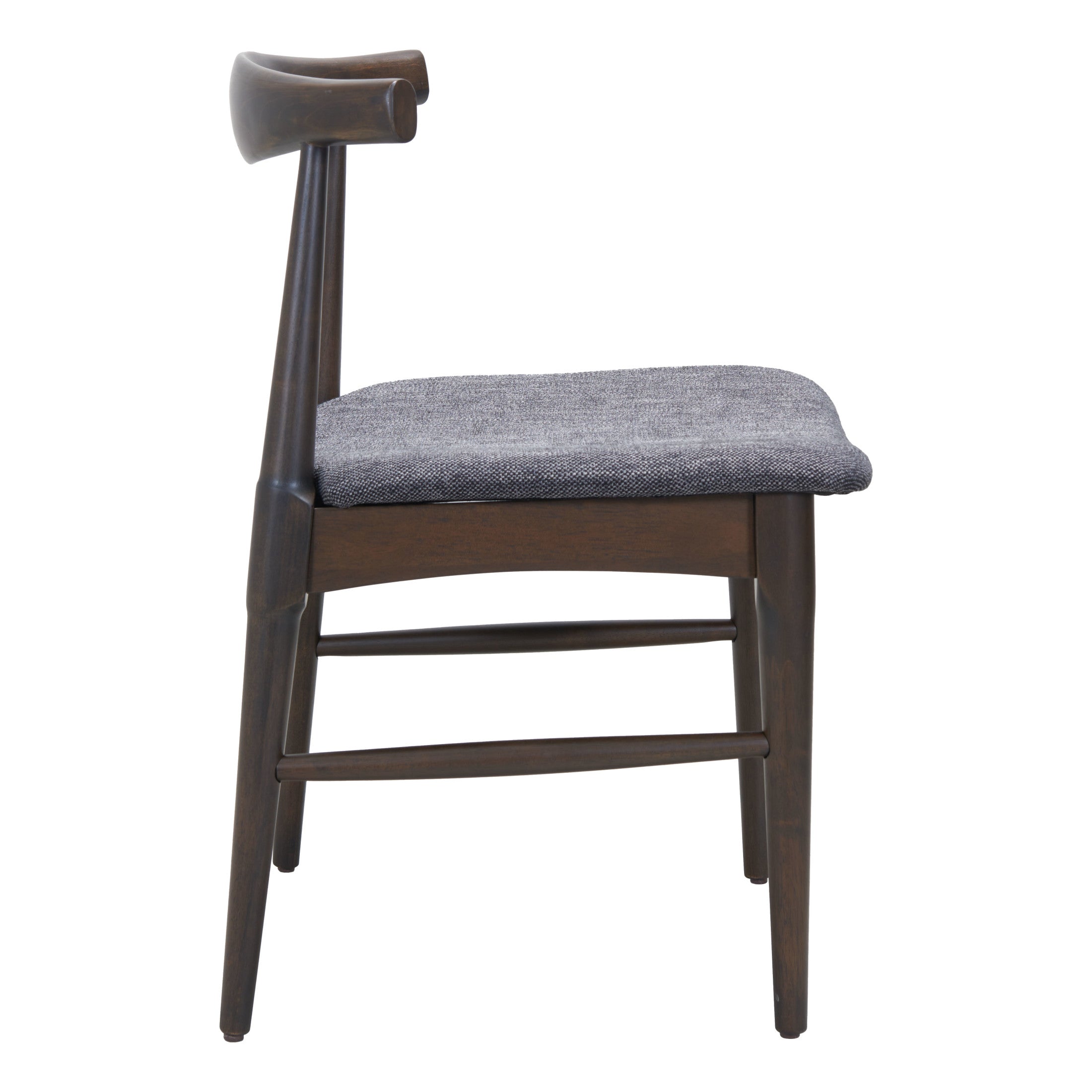 Tuzka Dining Chair (Set of 2) Gray & Espresso