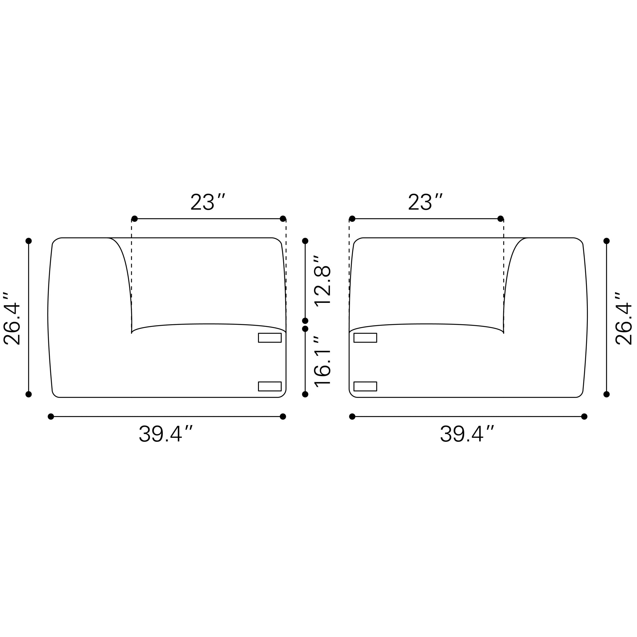 Luanda Corner Chair Gray