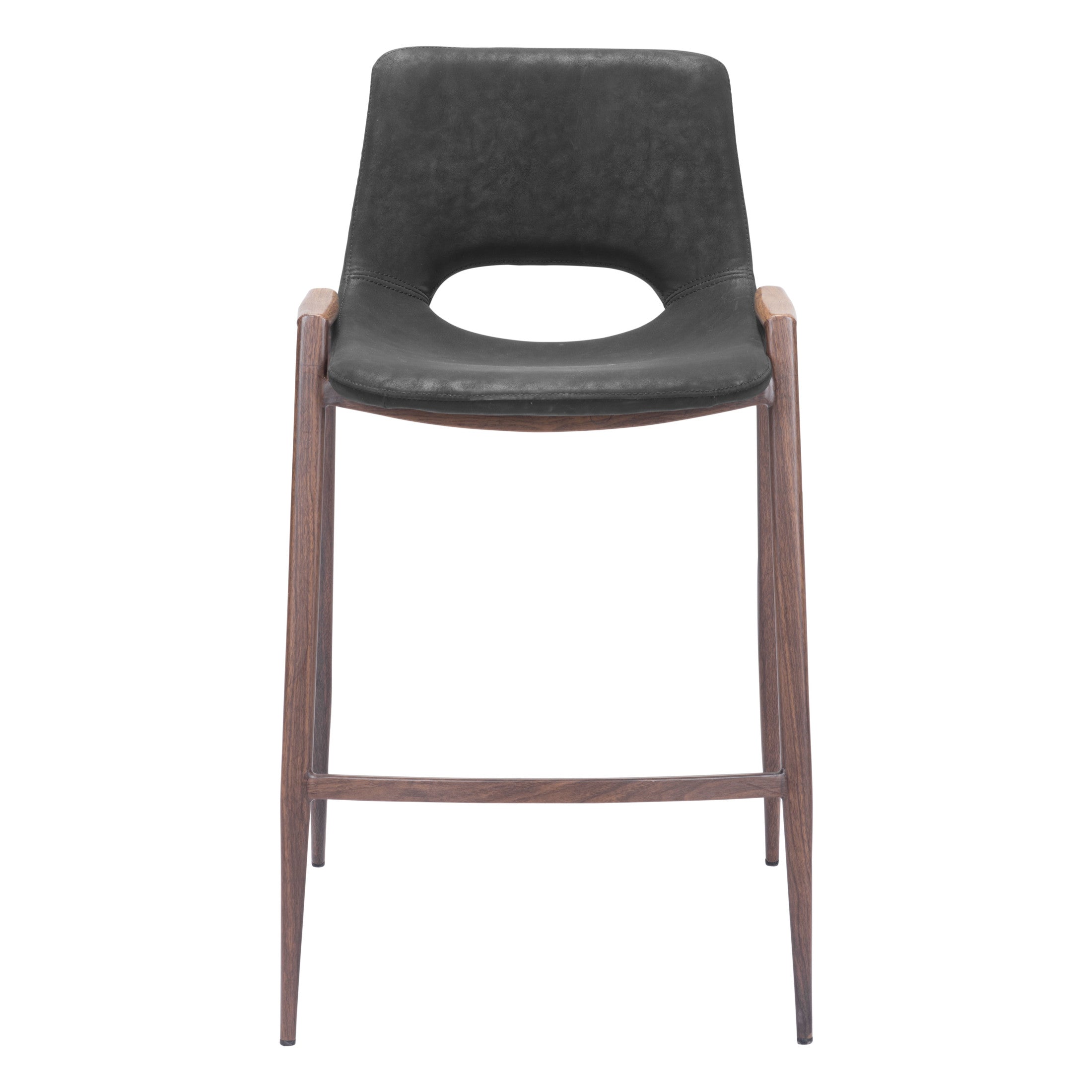 Desi Counter Stool (Set of 2) Black & Walnut