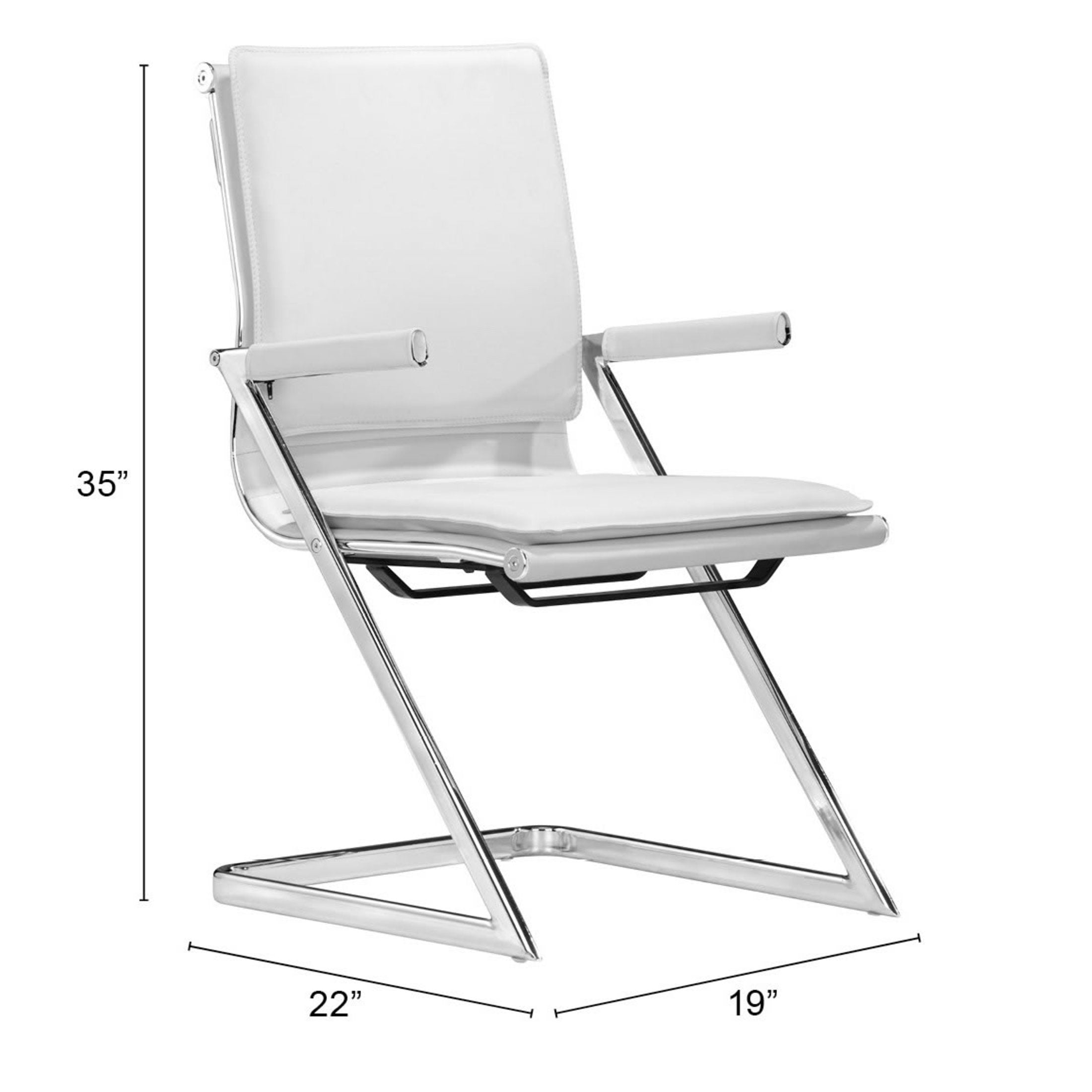 Lider Plus Conference Chair (Set of 2) White