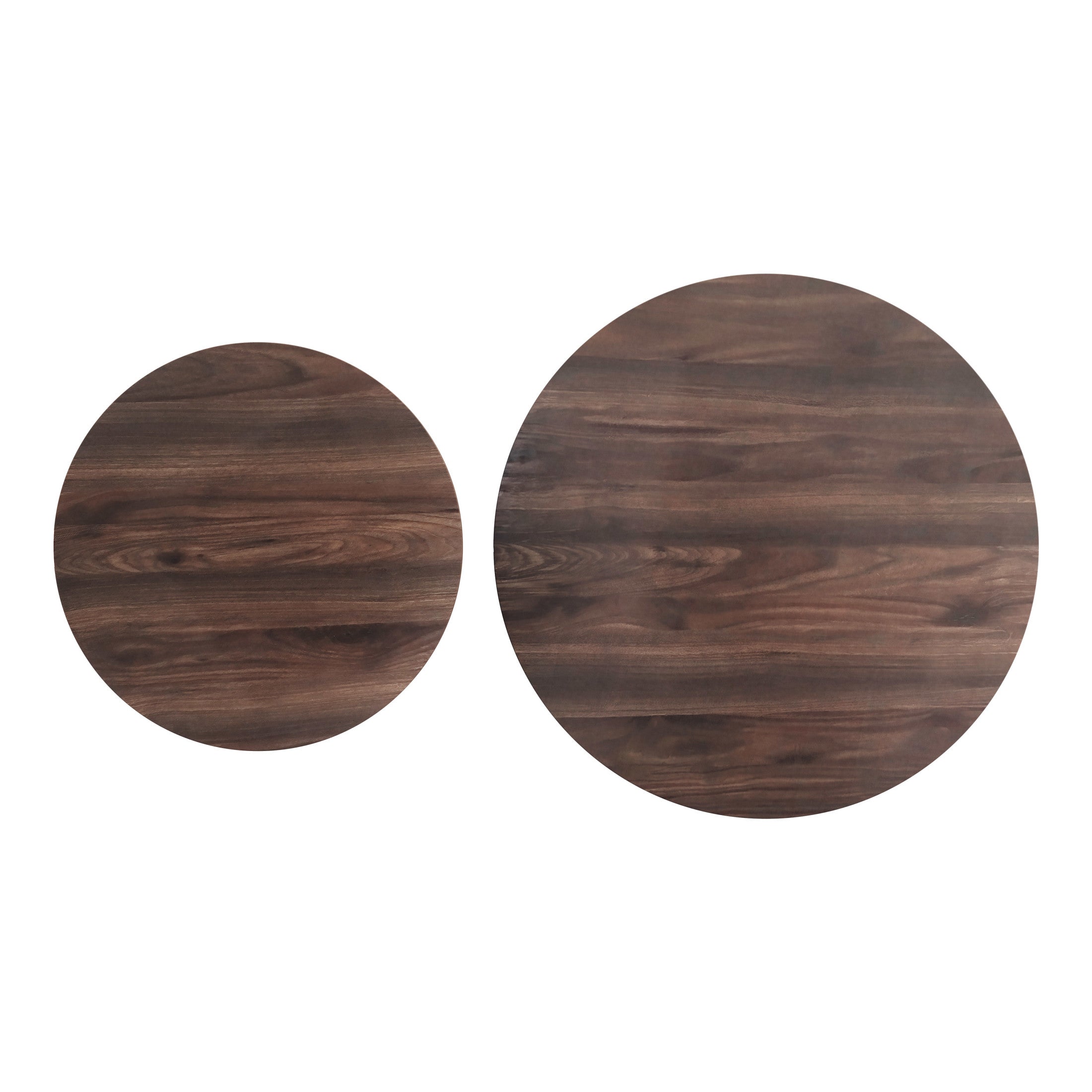Rosk Coffee Table Set (2-Piece) Walnut & Black