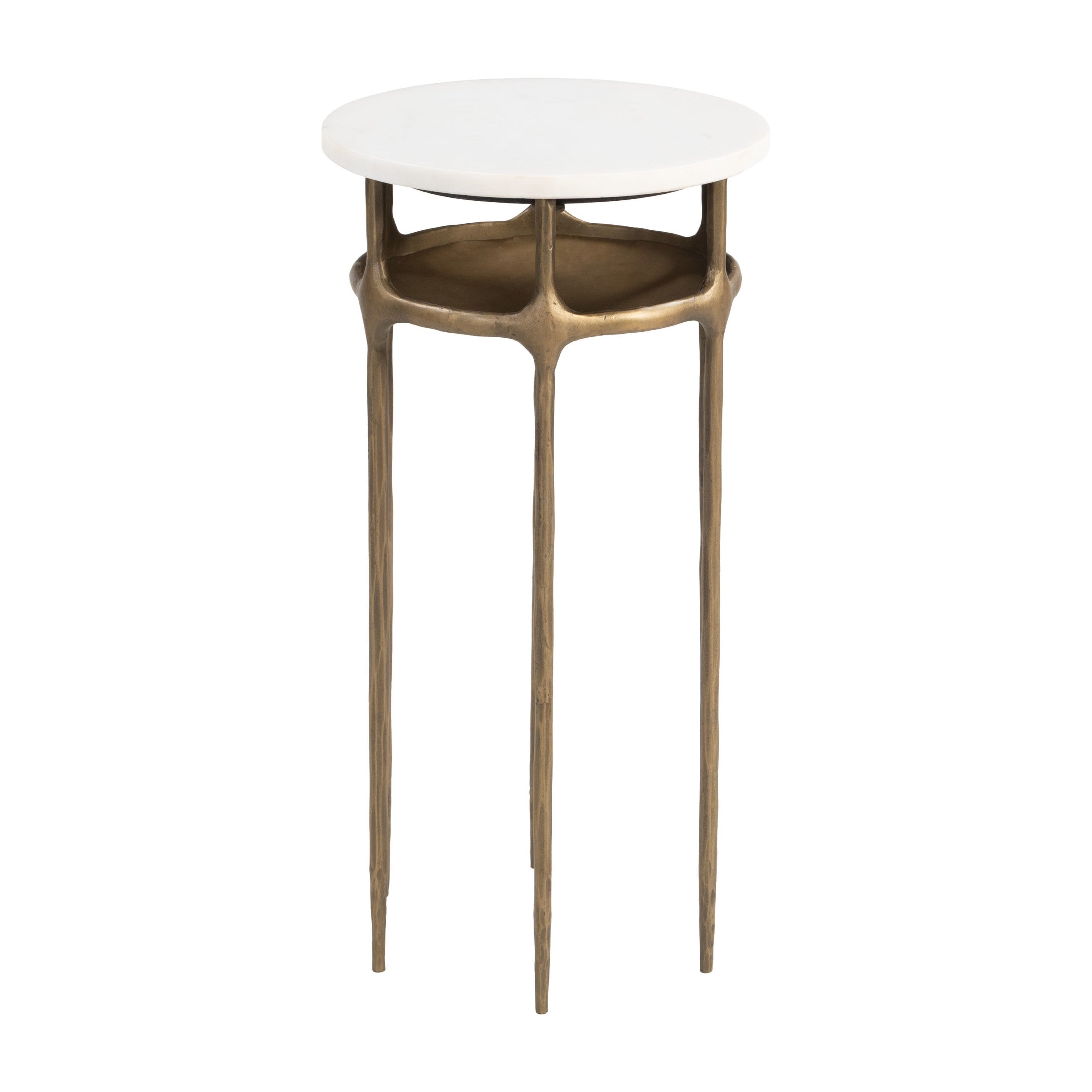 Bild Side Table White & Brass