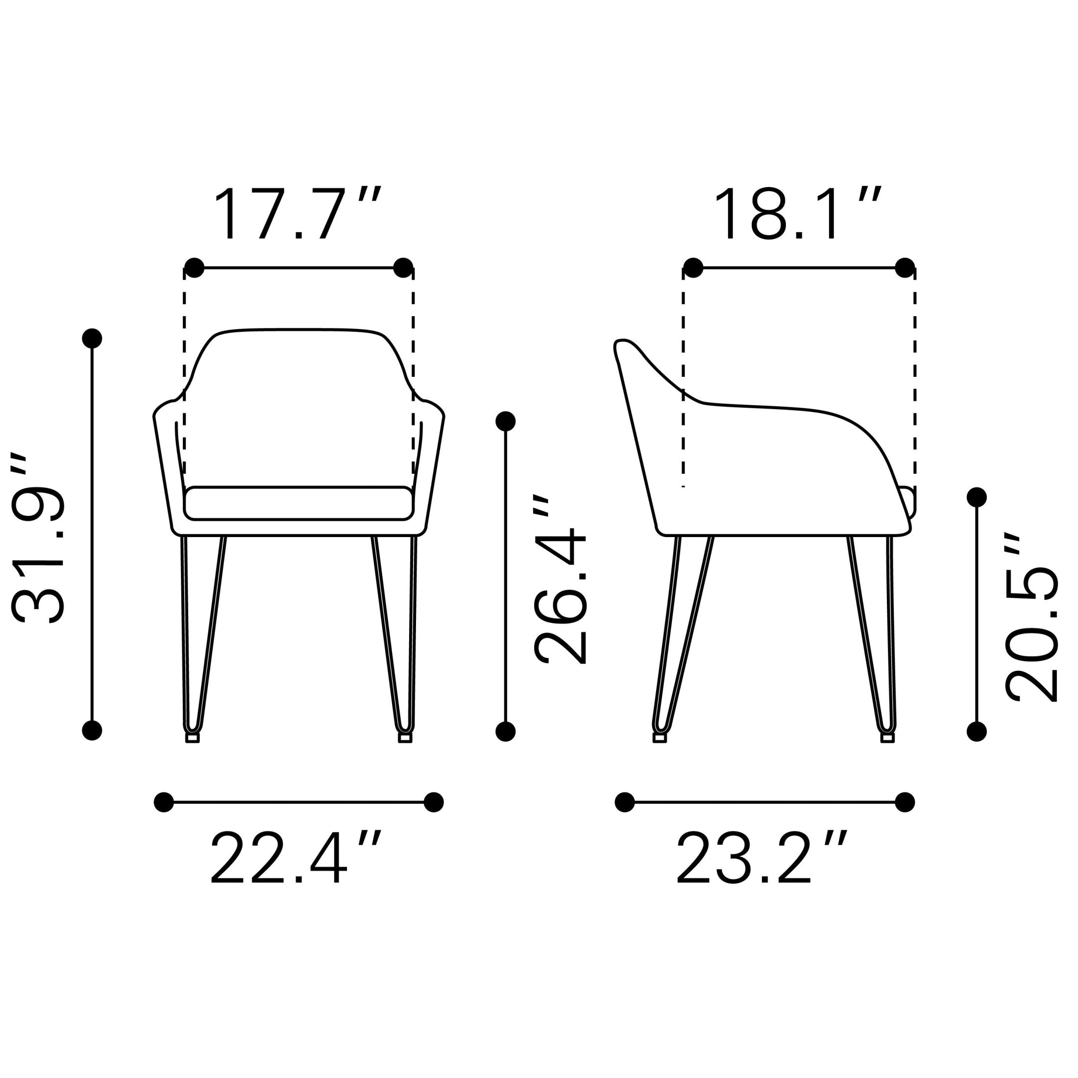 Braxton Dining Chair (Set of 2) Vintage Gray