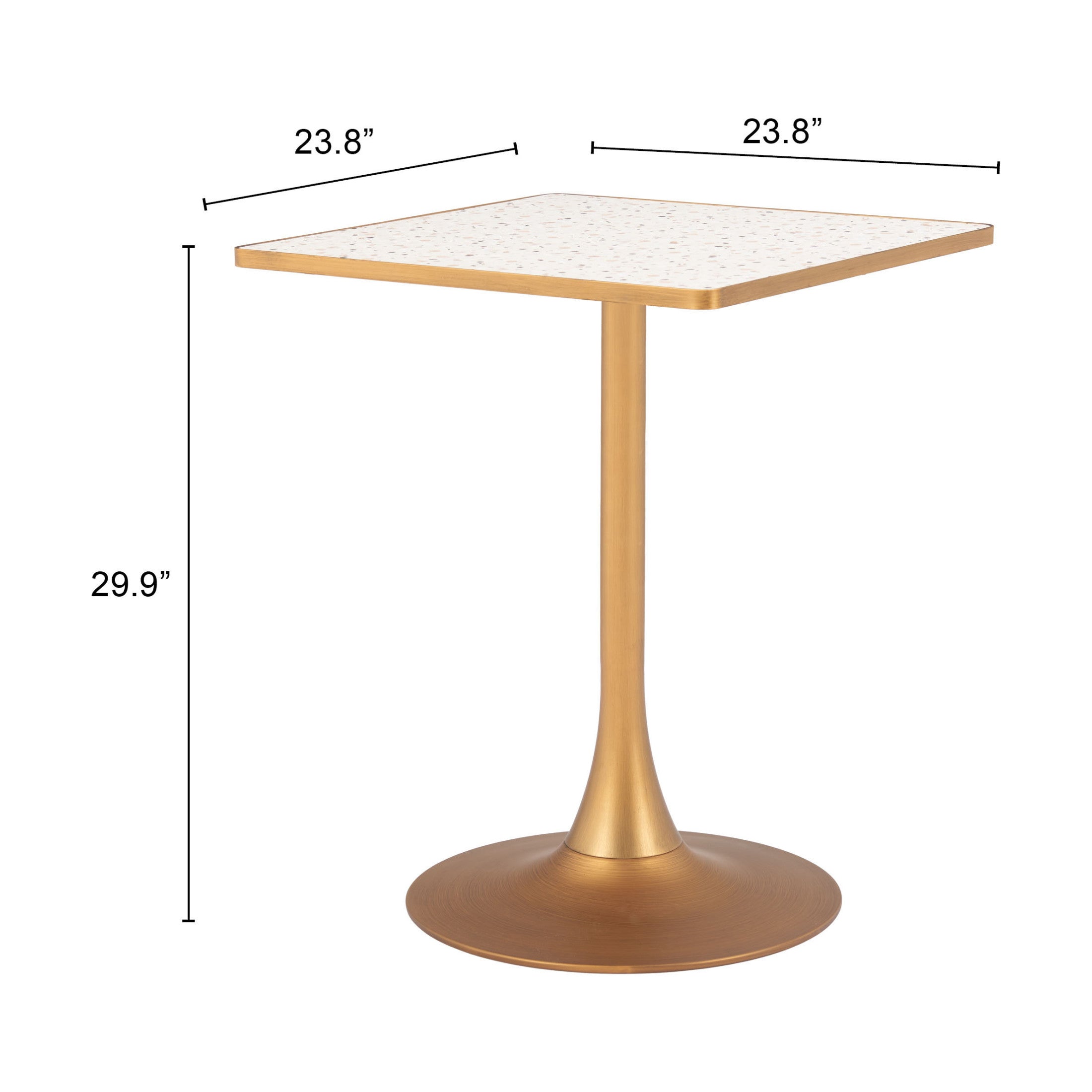 Spot Bistro Table Beige & Gold