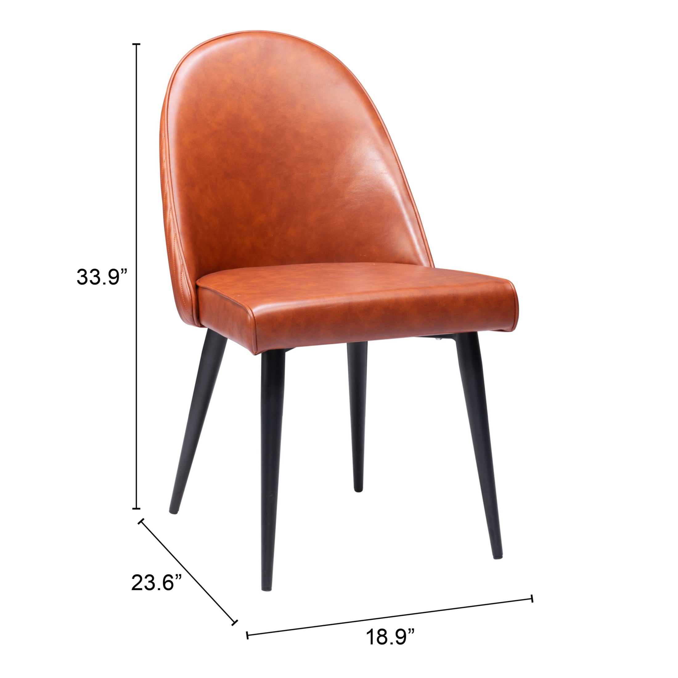Silloth Armless Dining Chair (Set of 2) Brown