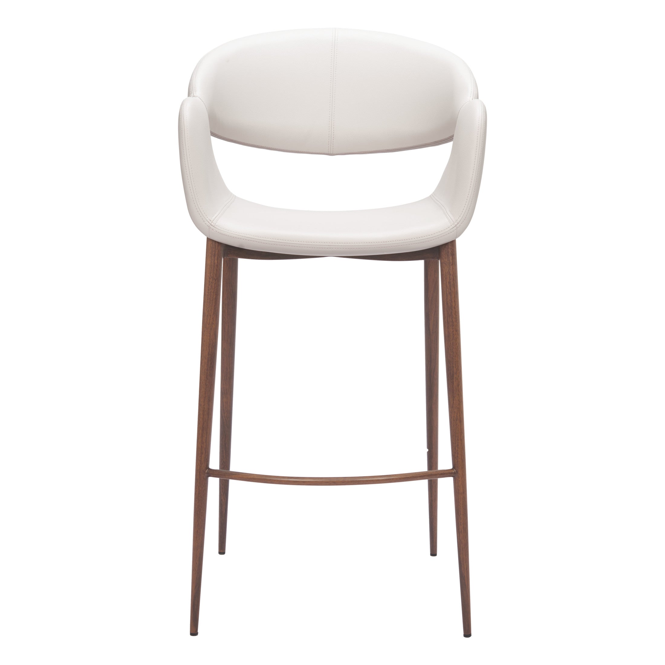 Limay Barstool Beige & Walnut