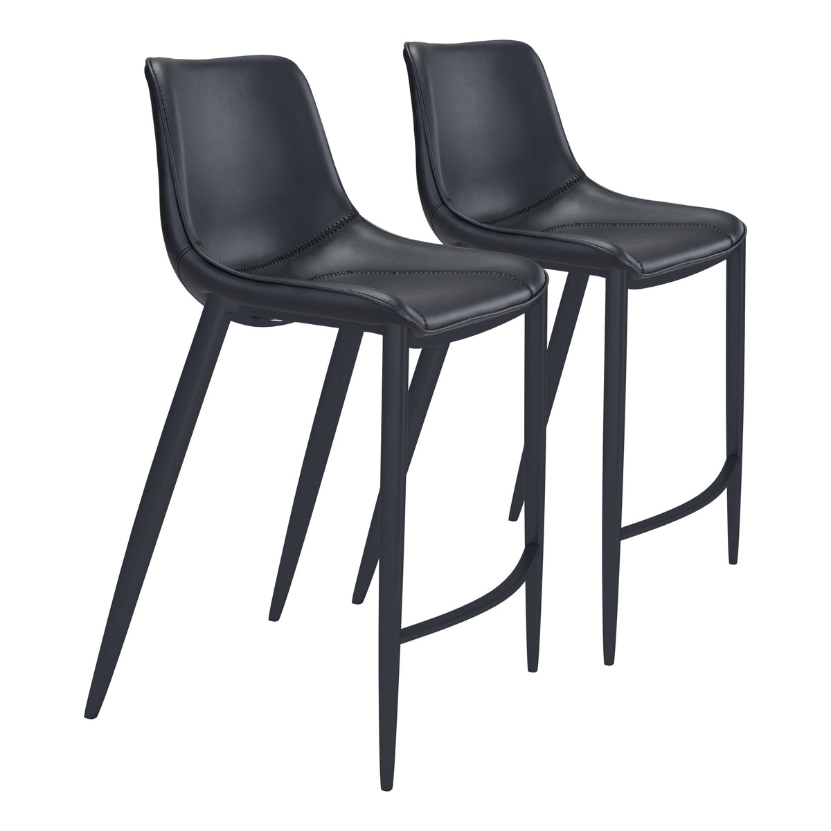 Magnus Barstool (Set of 2) Black