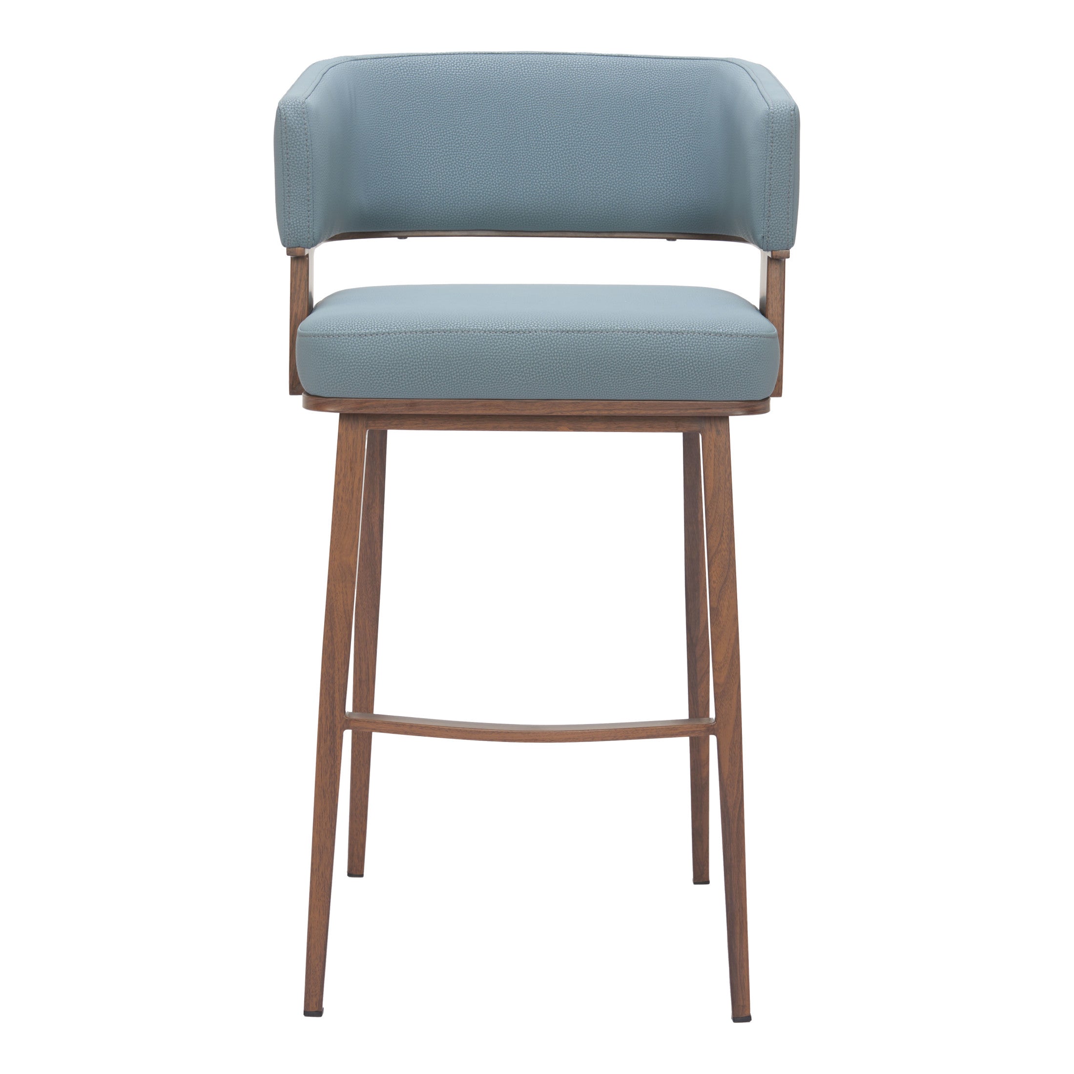 Poise Barstool Azure Gray & Walnut