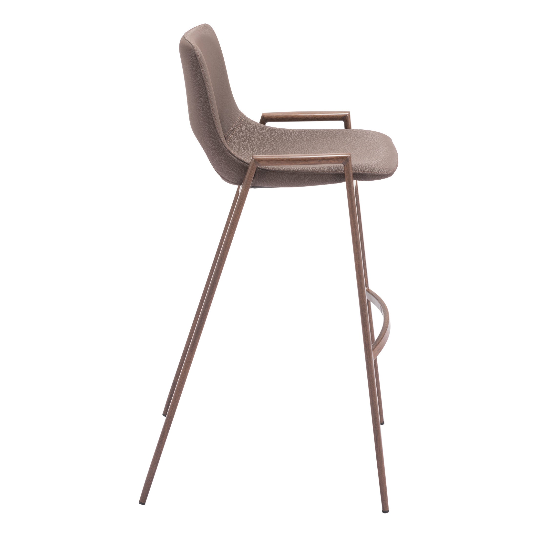 Desi Barstool (Set of 2) Brown & Walnut