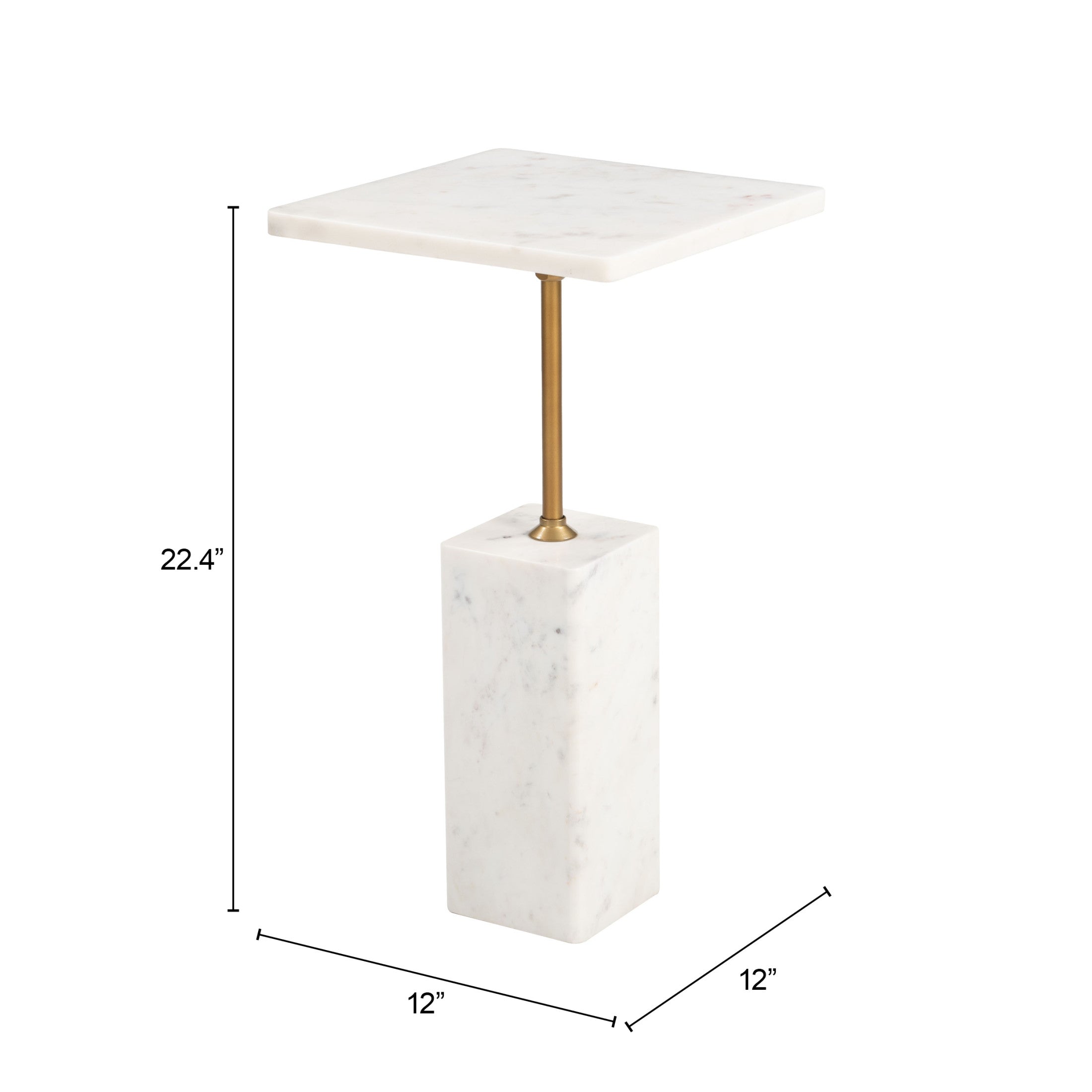 Naht Side Table White
