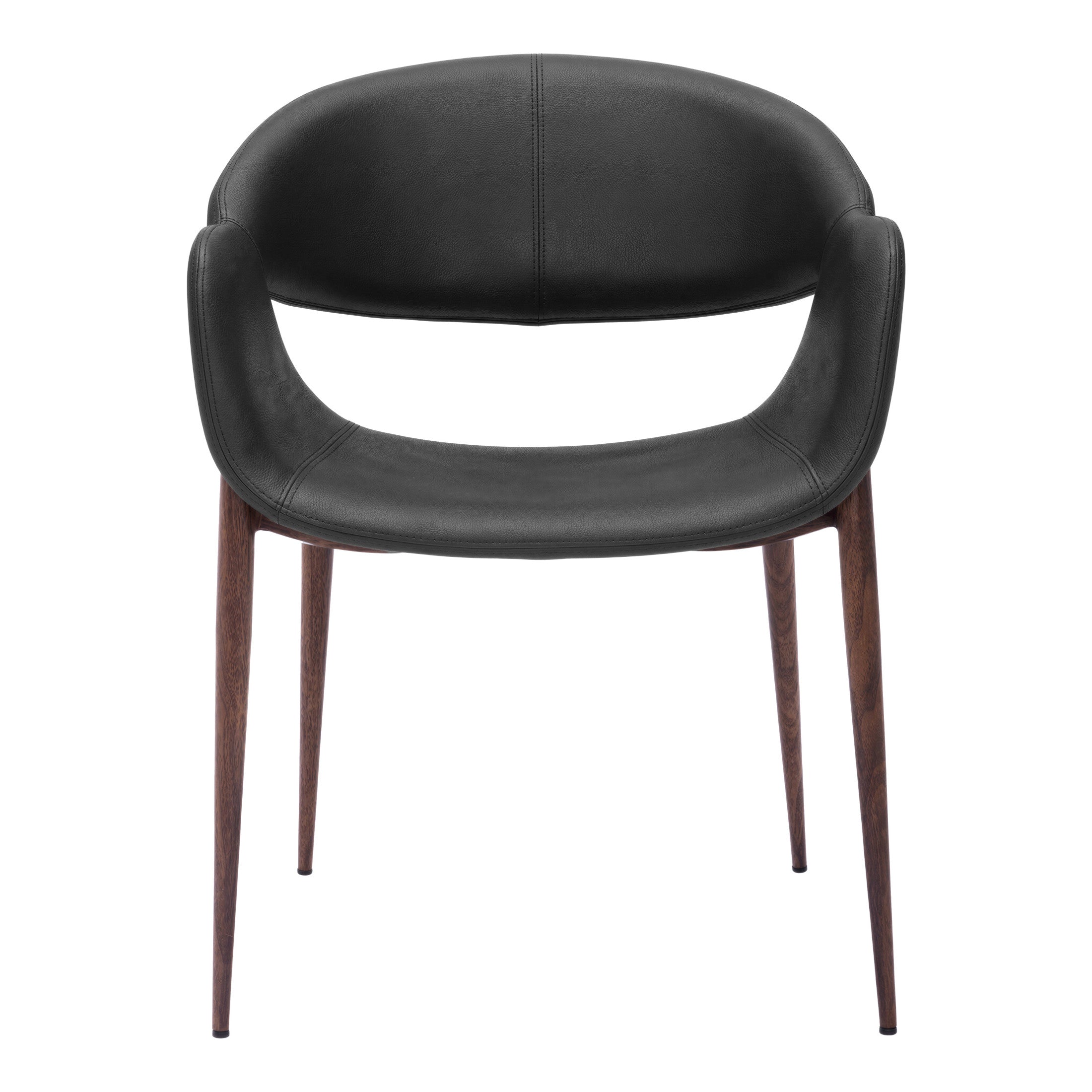Limay Dining Chair (Set of 2) Black & Walnut