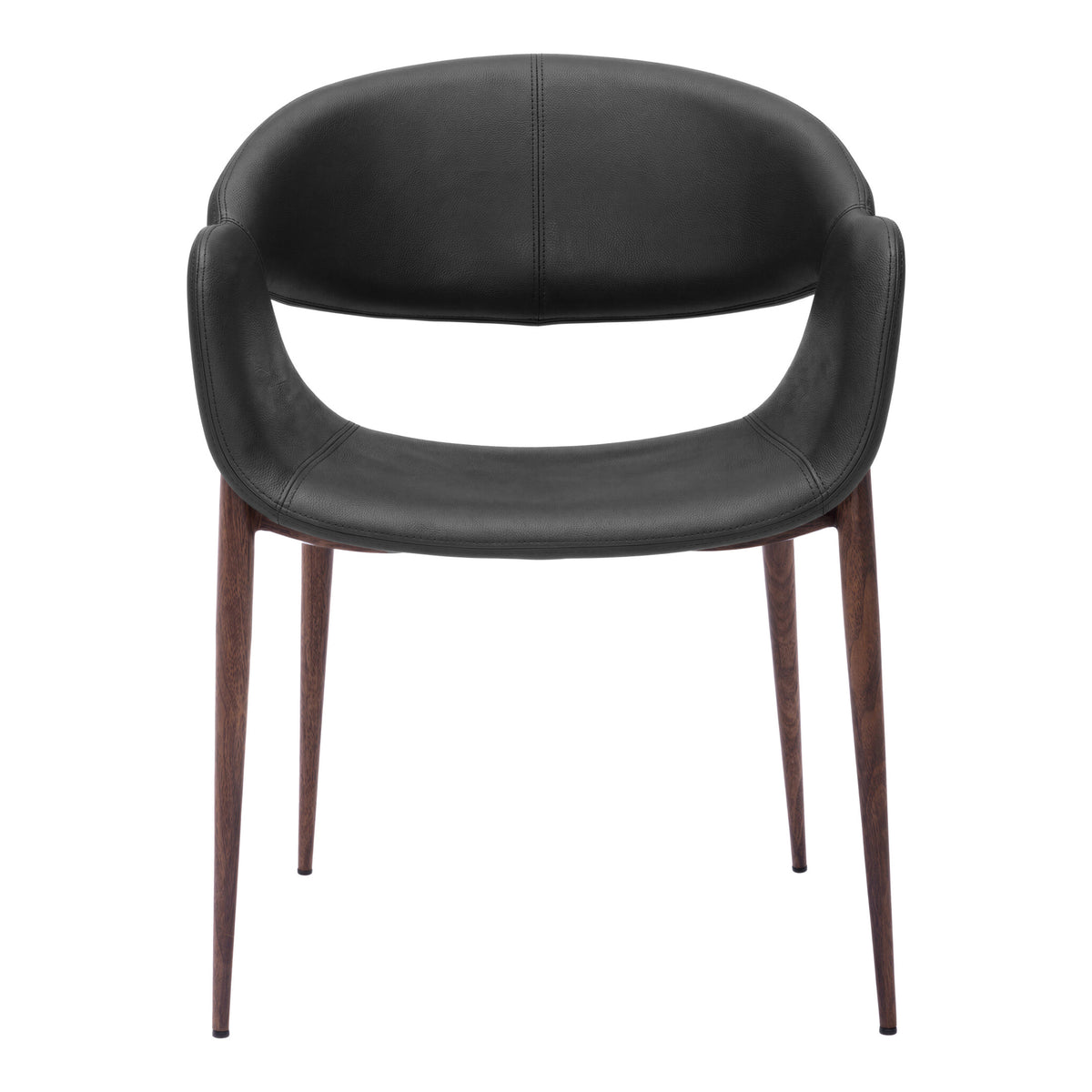 Limay Dining Chair (Set of 2) Black & Walnut