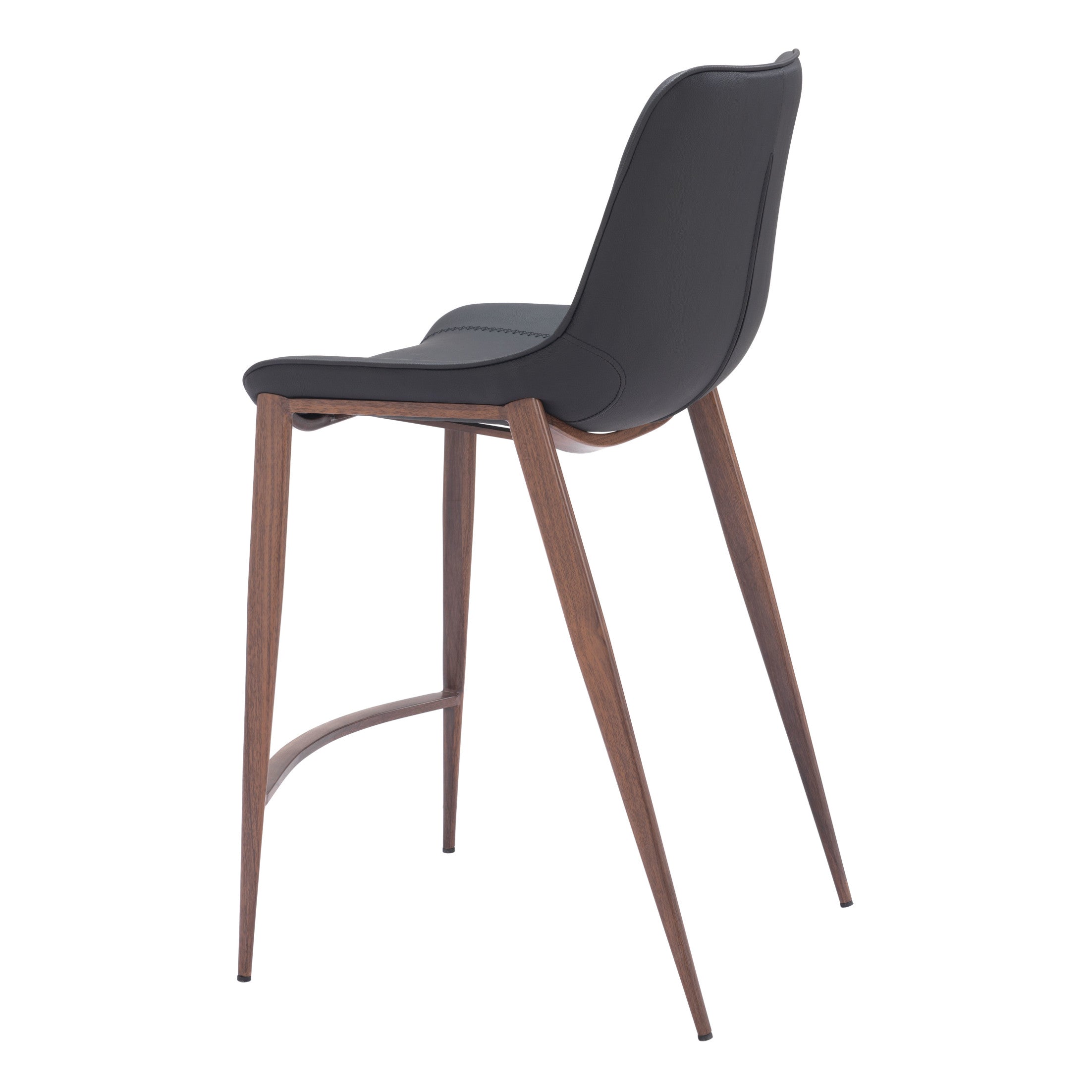 Magnus Counter Stool (Set of 2) Black & Walnut
