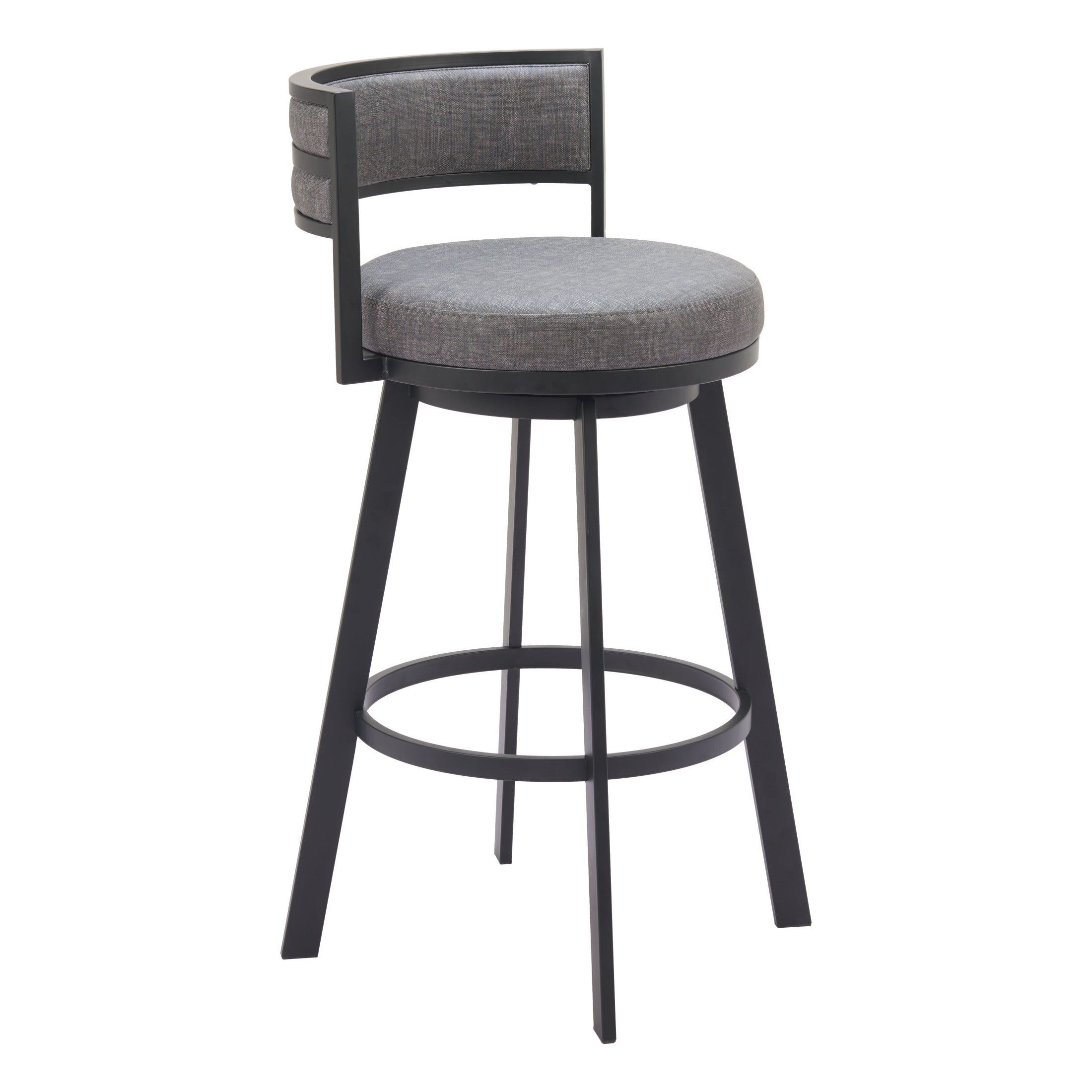 Gimsby Swivel Barstool Gray