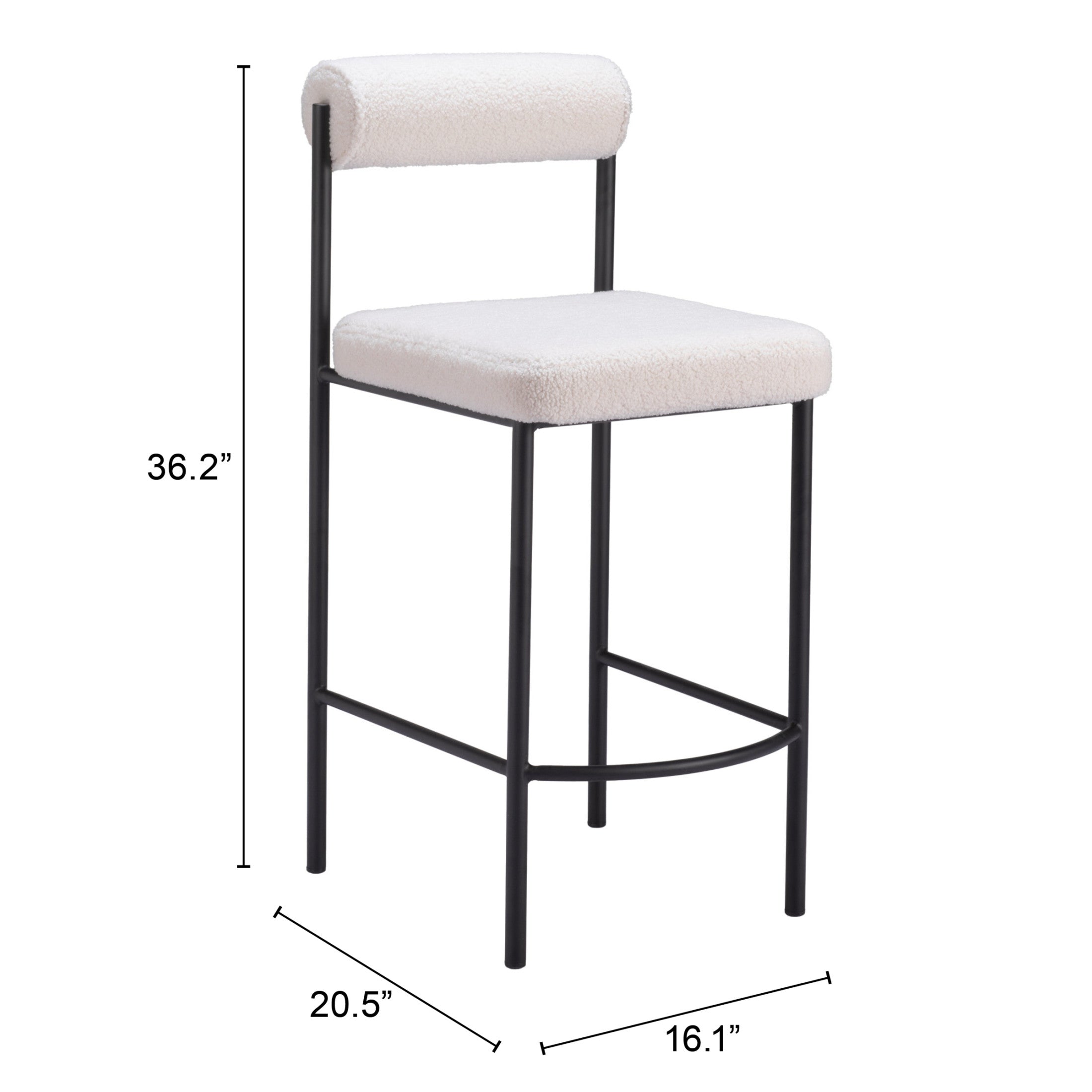 Livorno Counter Stool (Set of 2) Ivory