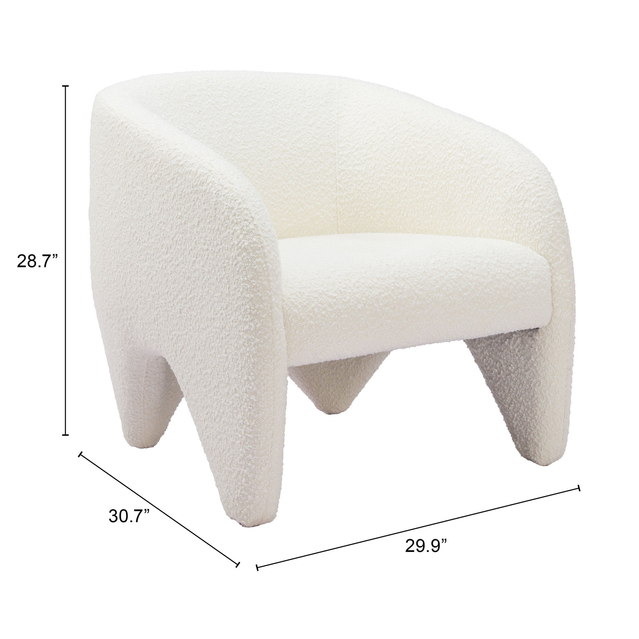 Lopta Accent Chair White