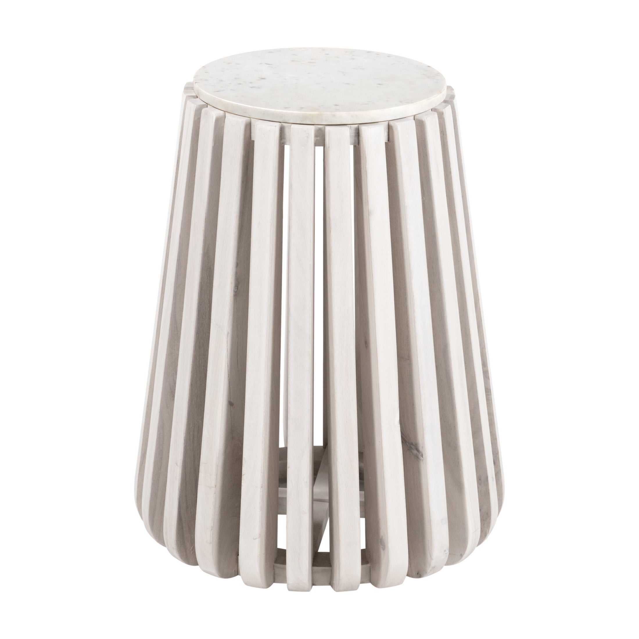 Cyprus Side Table White & Whitewashed