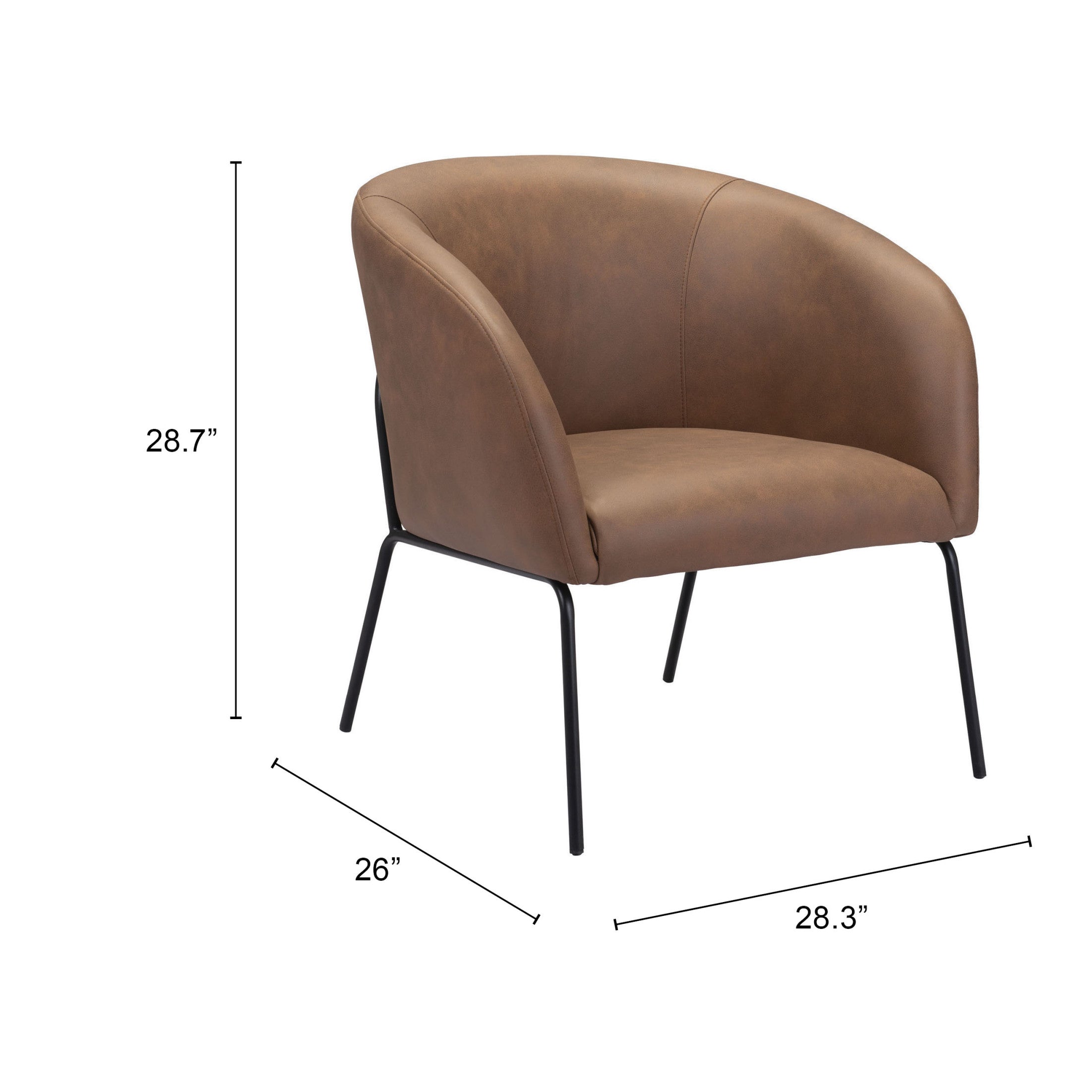 Quinten Accent Chair Vintage Brown