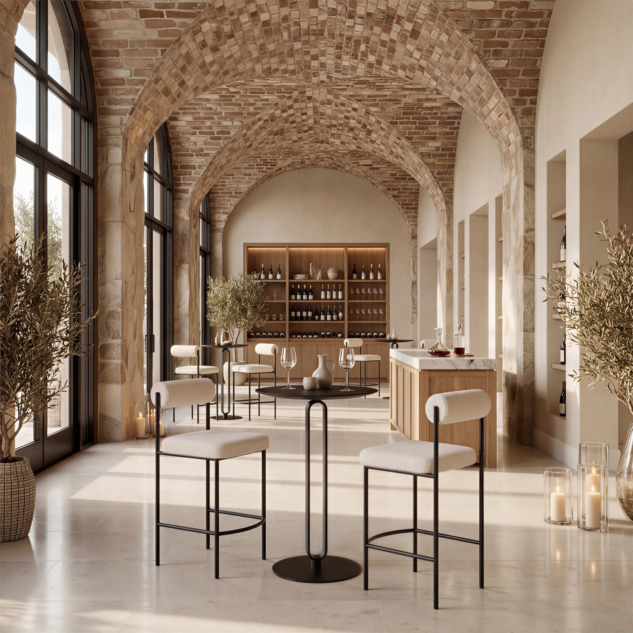 Livorno Counter Stool (Set of 2) Ivory