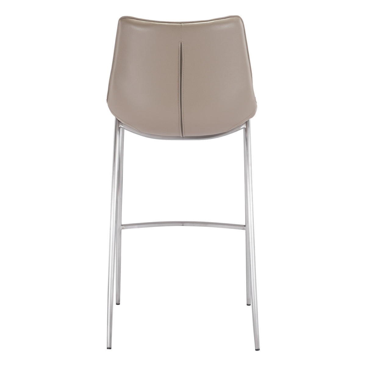 Magnus Barstool (Set of 2) Brown & Silver
