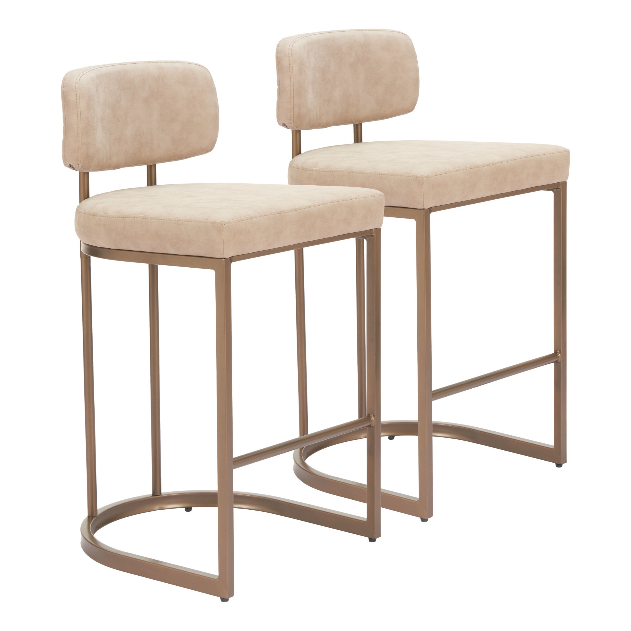 Velar Counter Stool (Set of 2) Beige