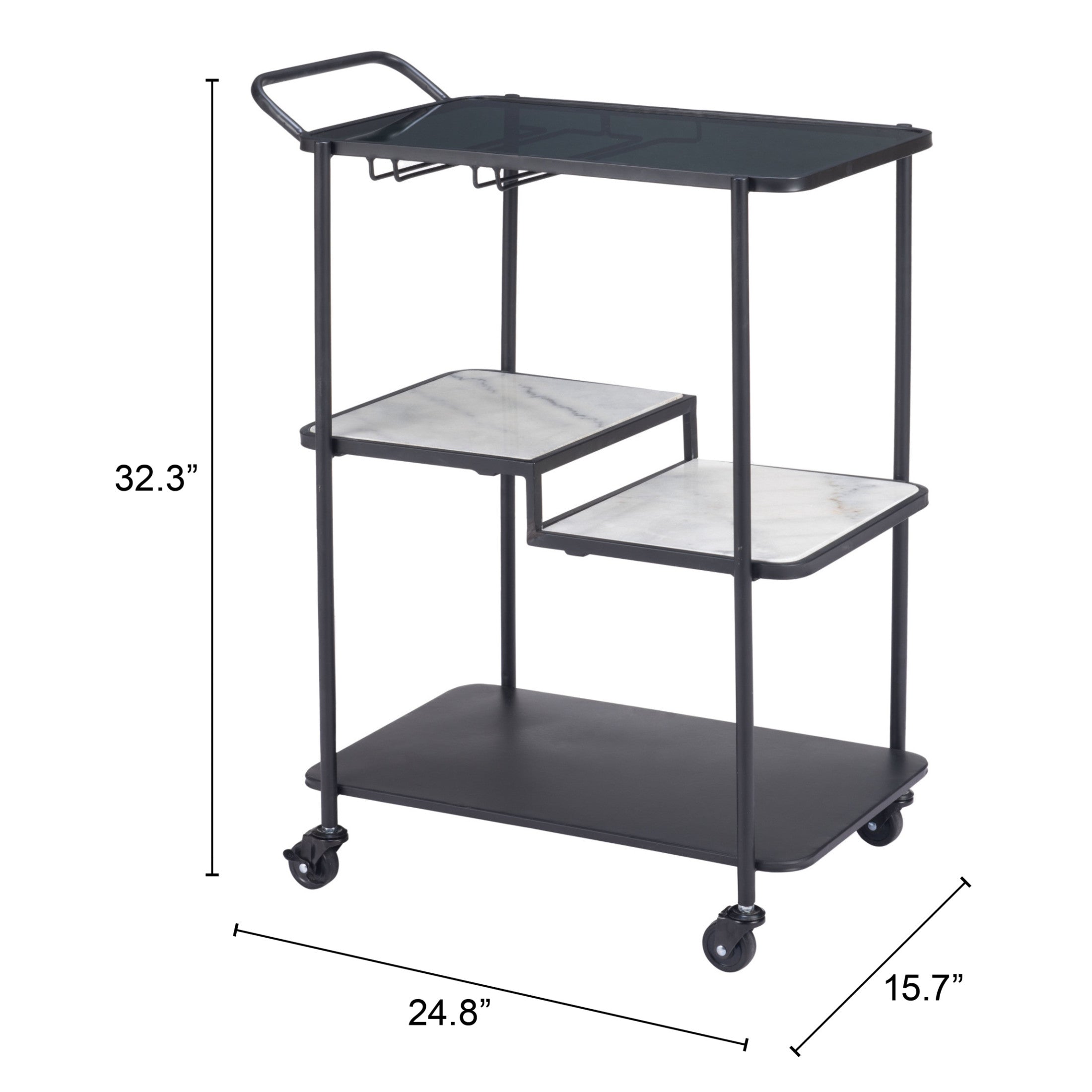 Constanza Bar Cart Black