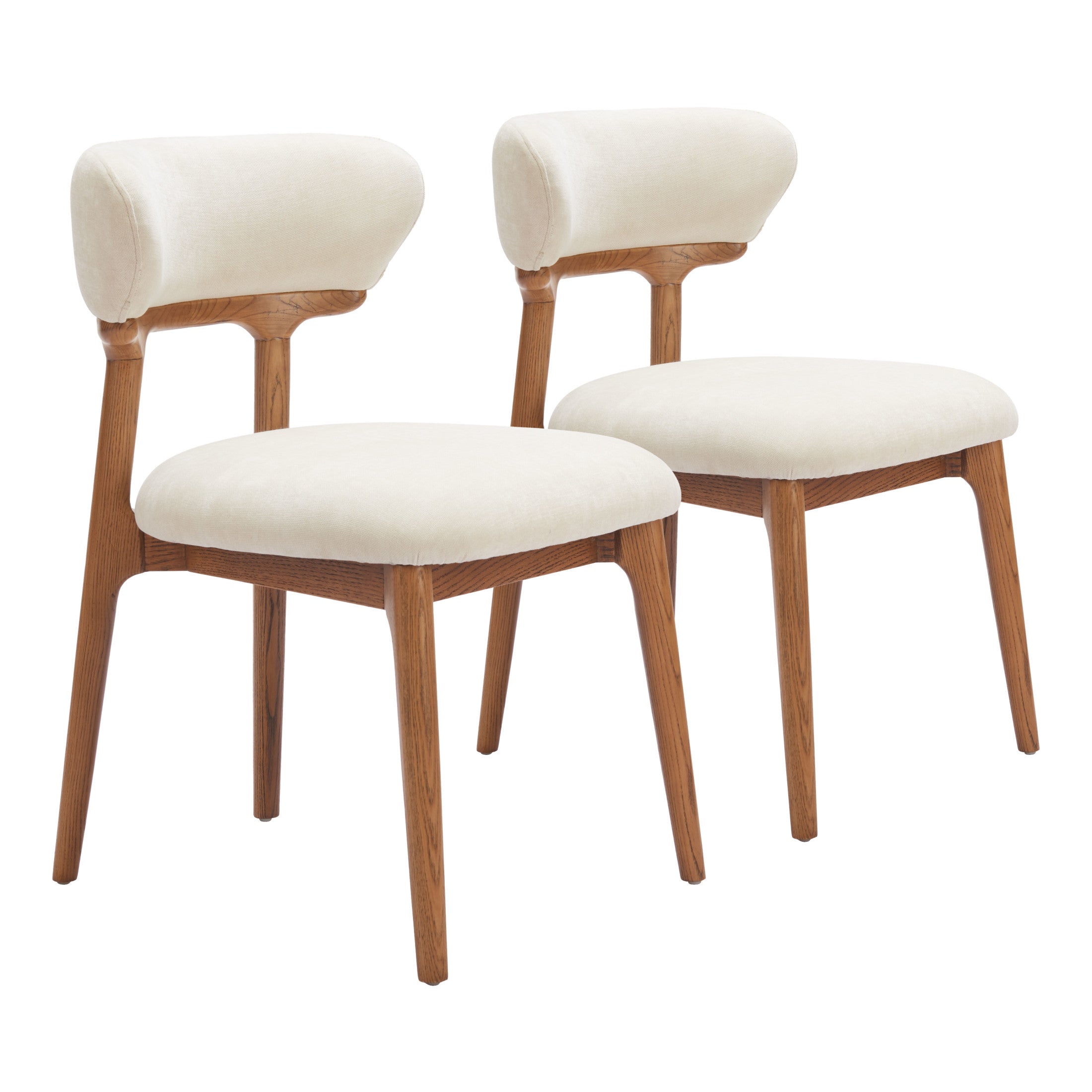 Cedar Dining Chair (Set of 2) White & Walnut