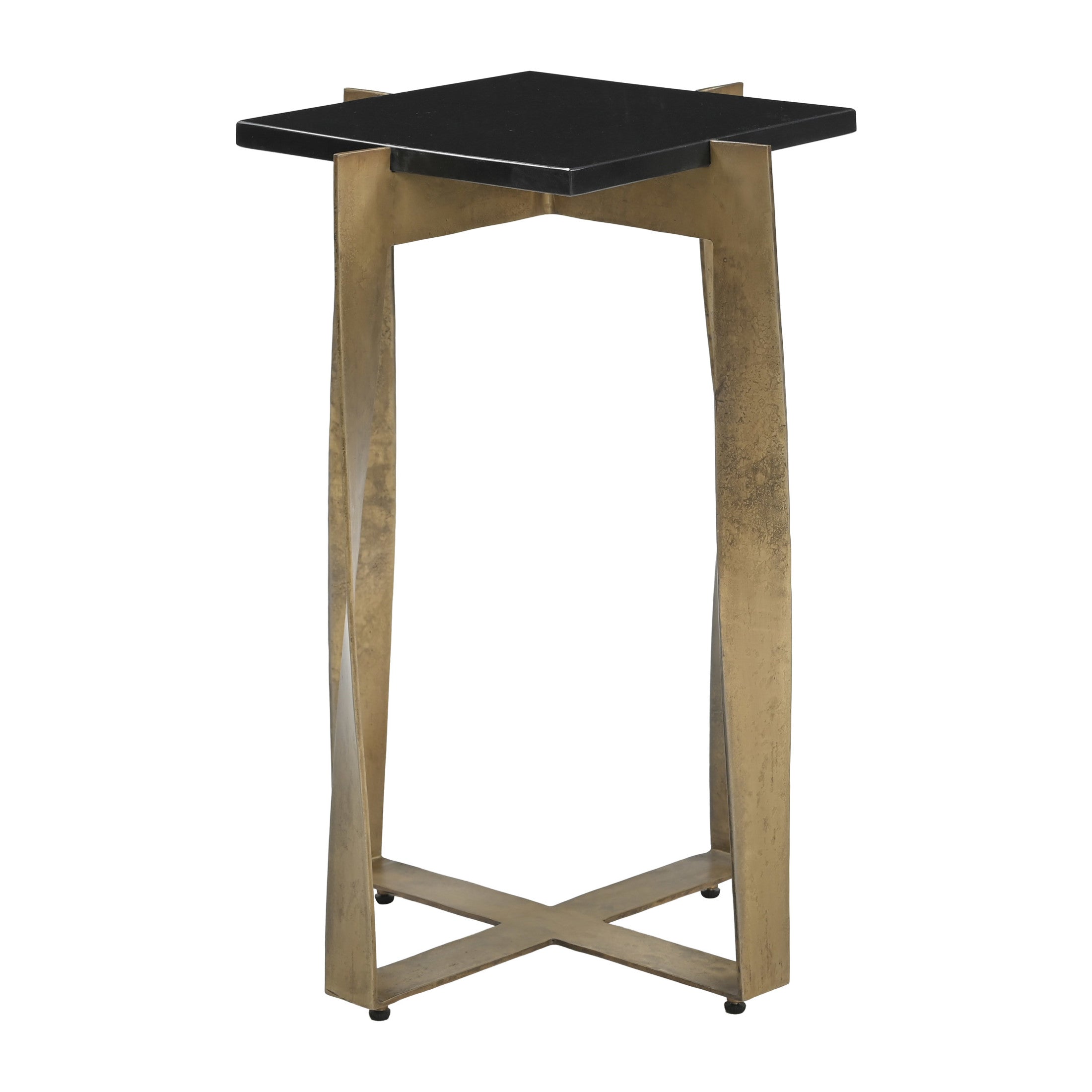 Noara Accent Table Black & Brass
