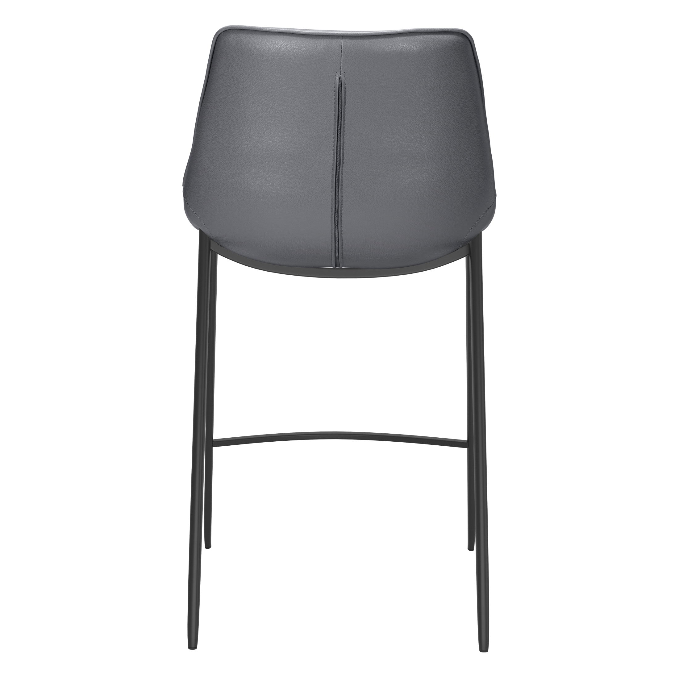 Magnus Counter Stool (Set of 2) Dark Gray & Black