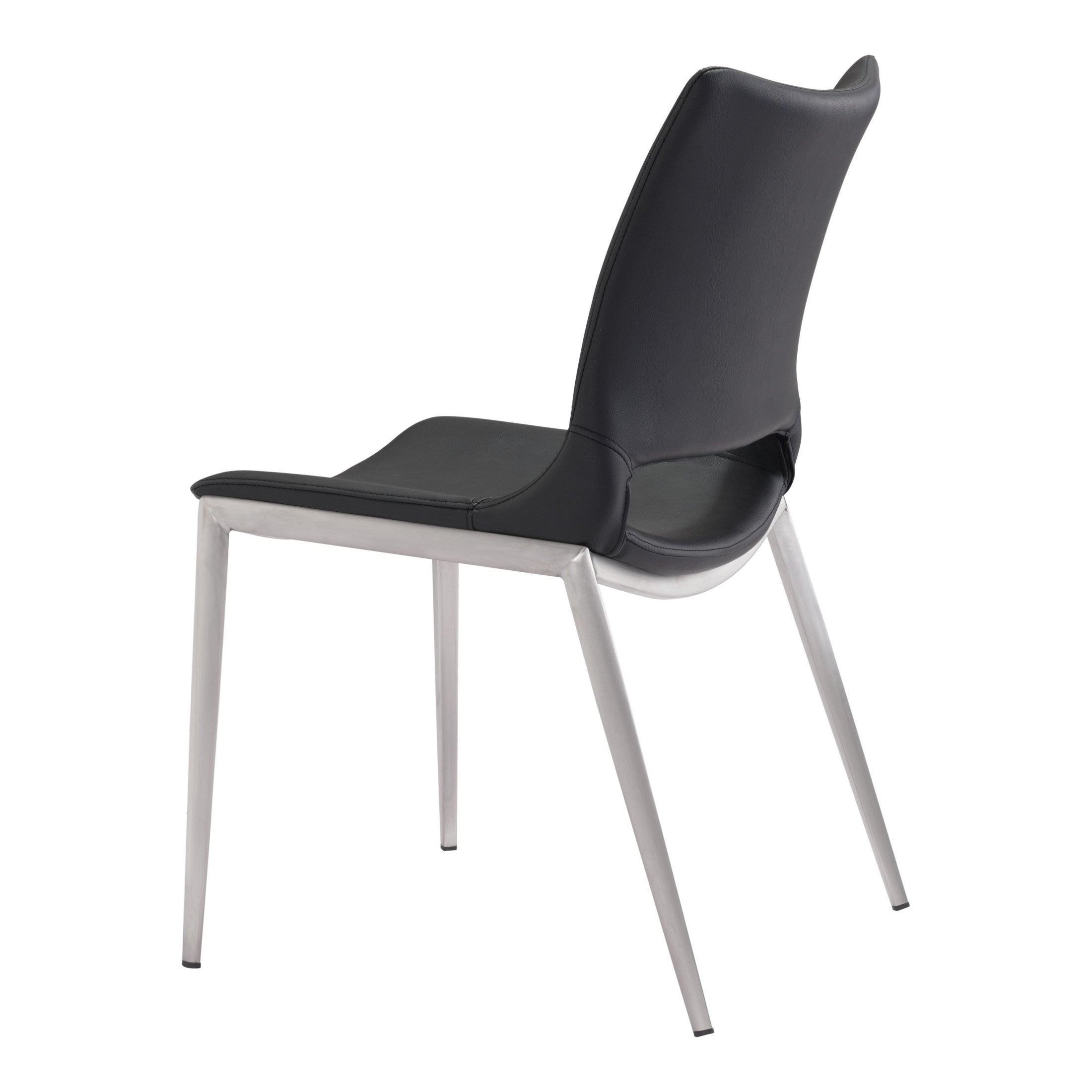 Ace Dining Chair (Set of 2) Black & Silver