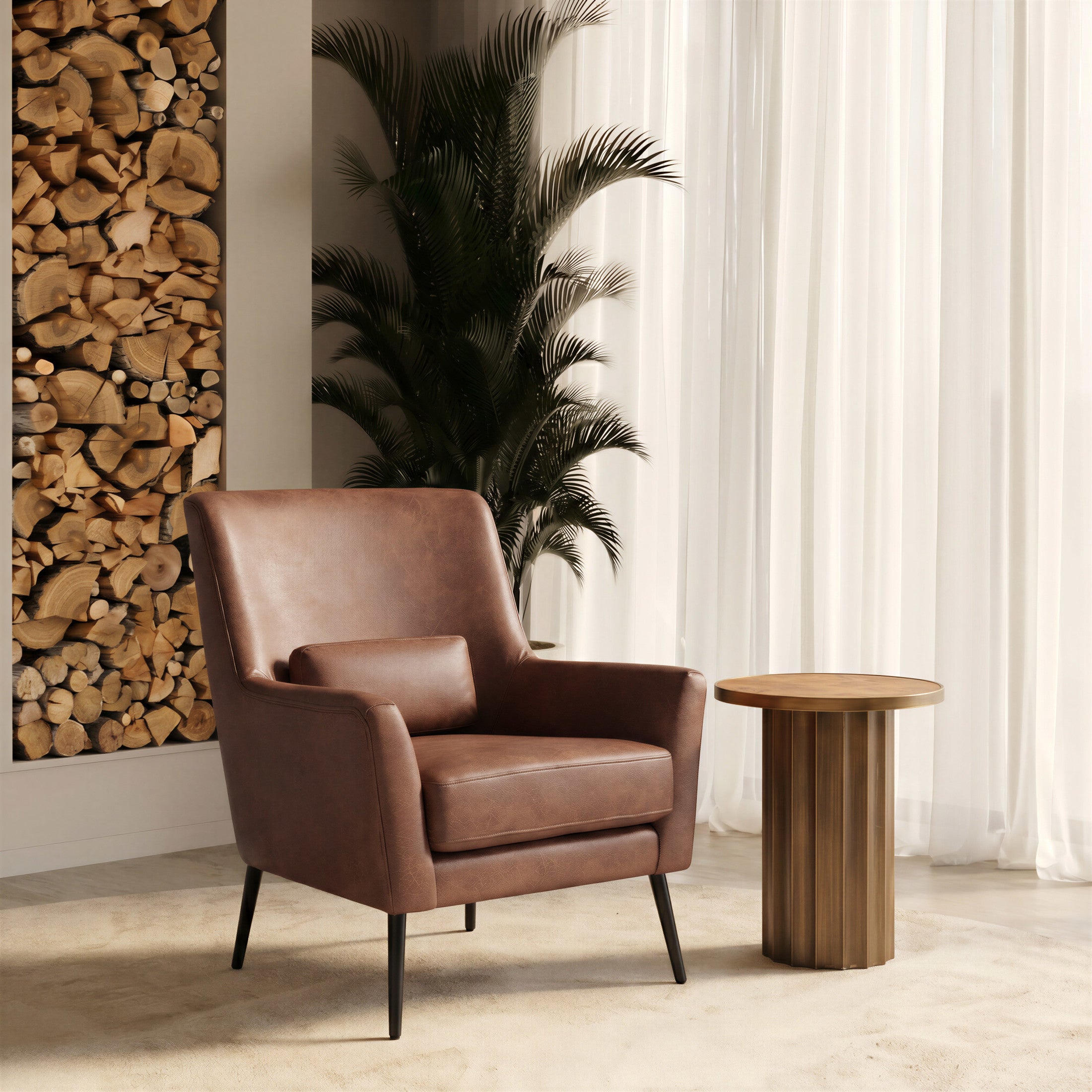 Ontario Accent Chair Vintage Brown