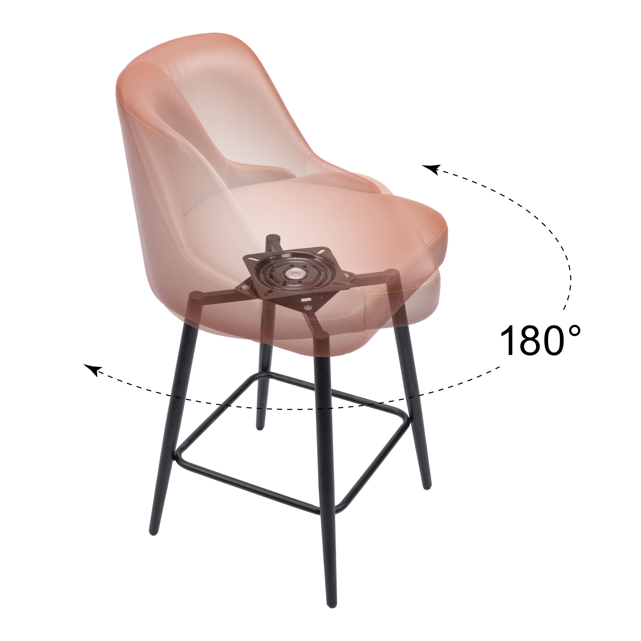 Keppel Swivel Counter Stool Brown