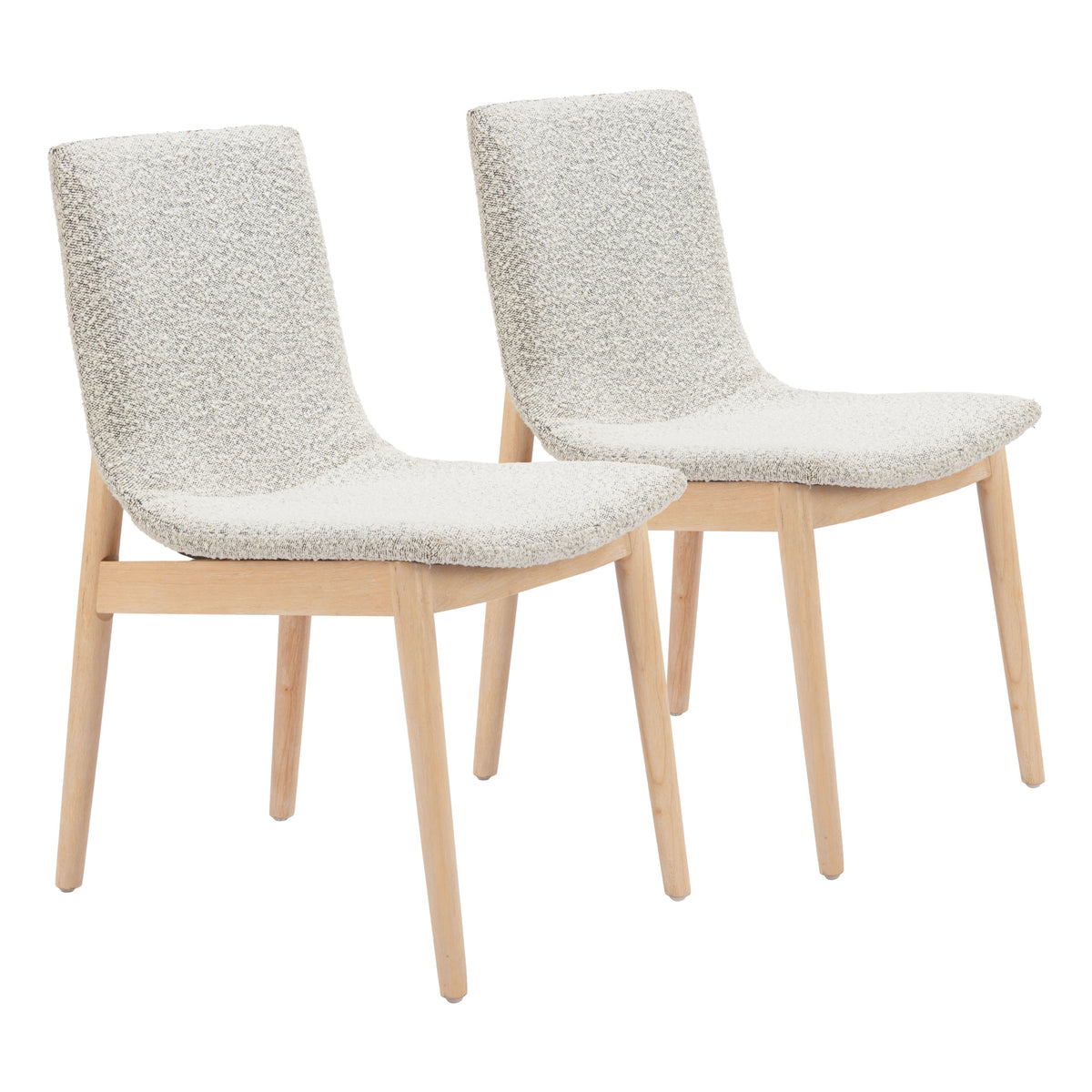 Raha Dining Chair (Set of 2) Gray & Whitewashed
