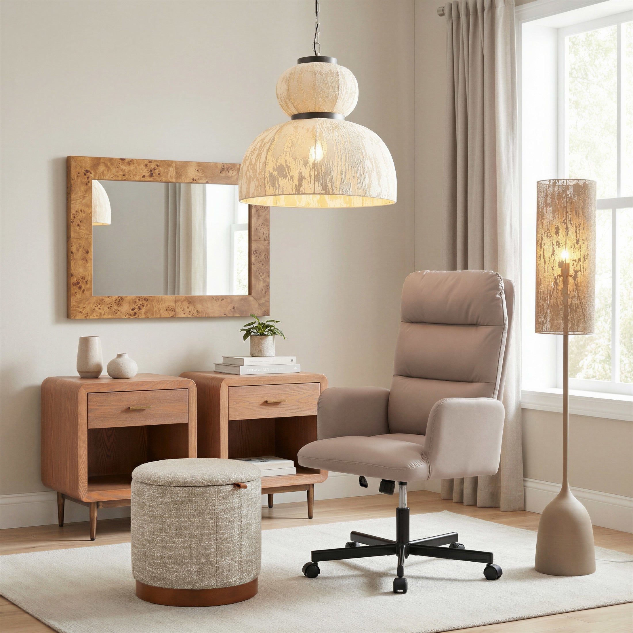 Fije Storage Ottoman Gray