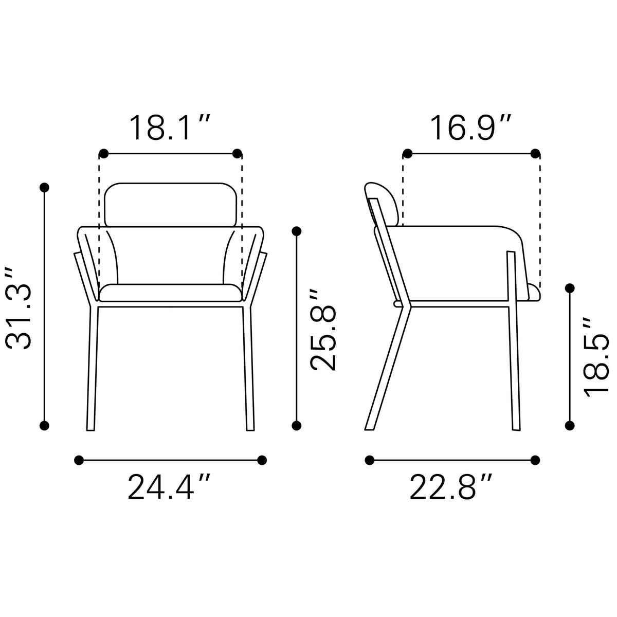 Bremor Dining Chair (Set of 2) Slate Gray