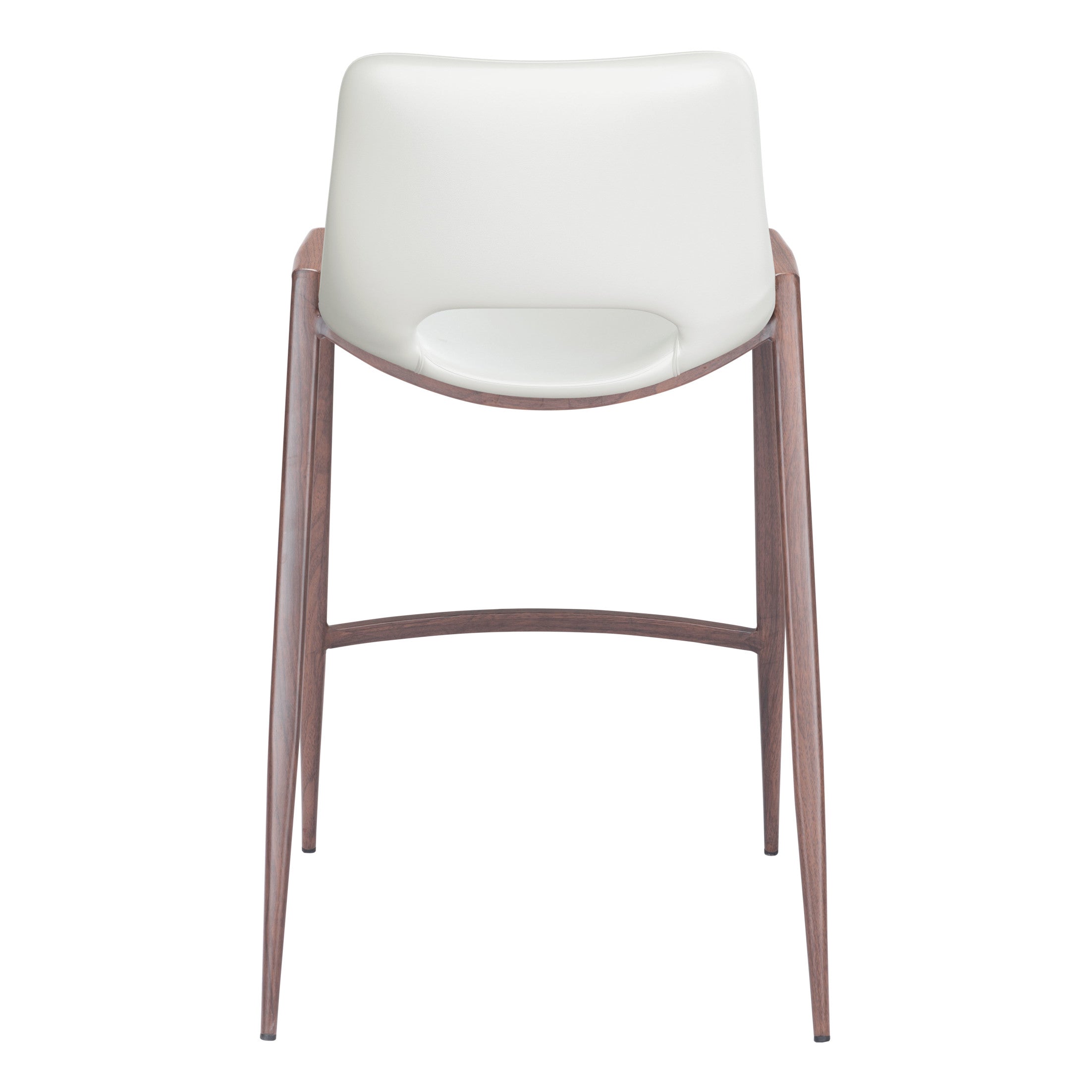 Desi Counter Stool (Set of 2) White & Walnut