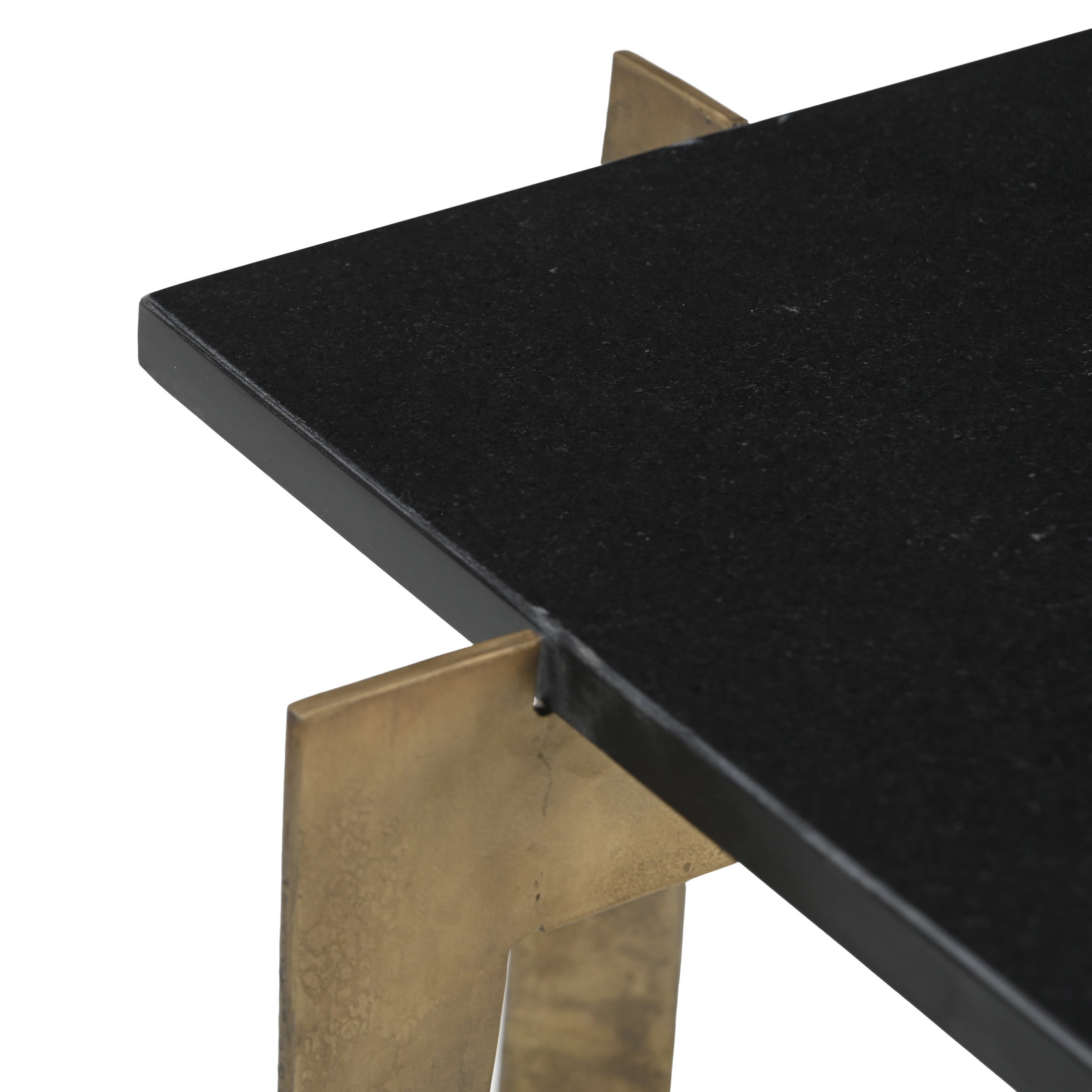 Noara Accent Table Black & Brass