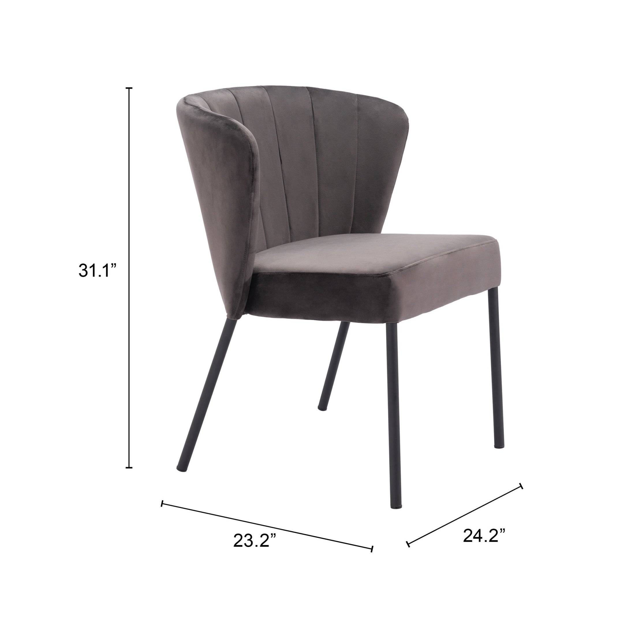 Aimee Dining Chair (Set of 2) Gray