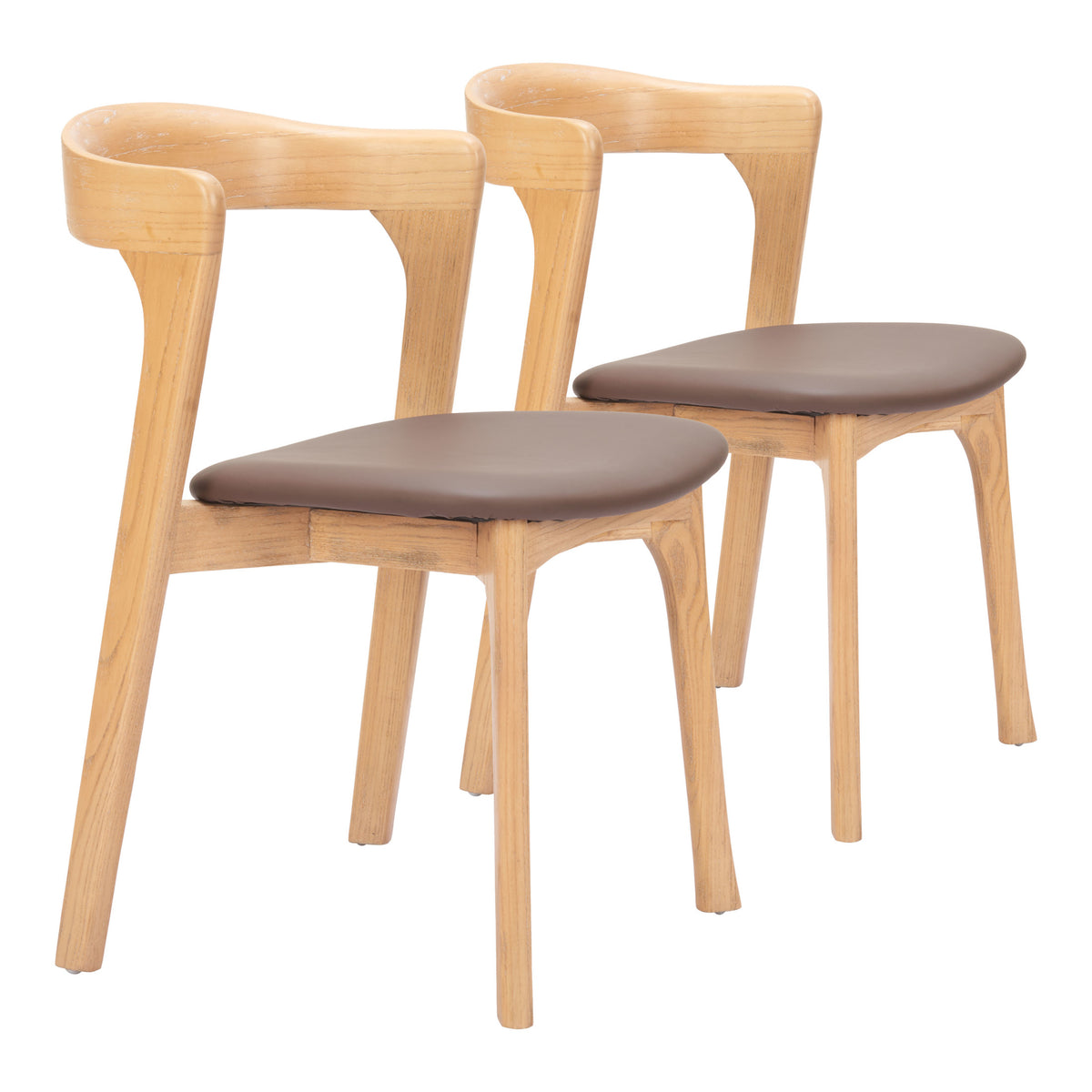 Pioro Dining Chair (Set of 2) Brown & Natural