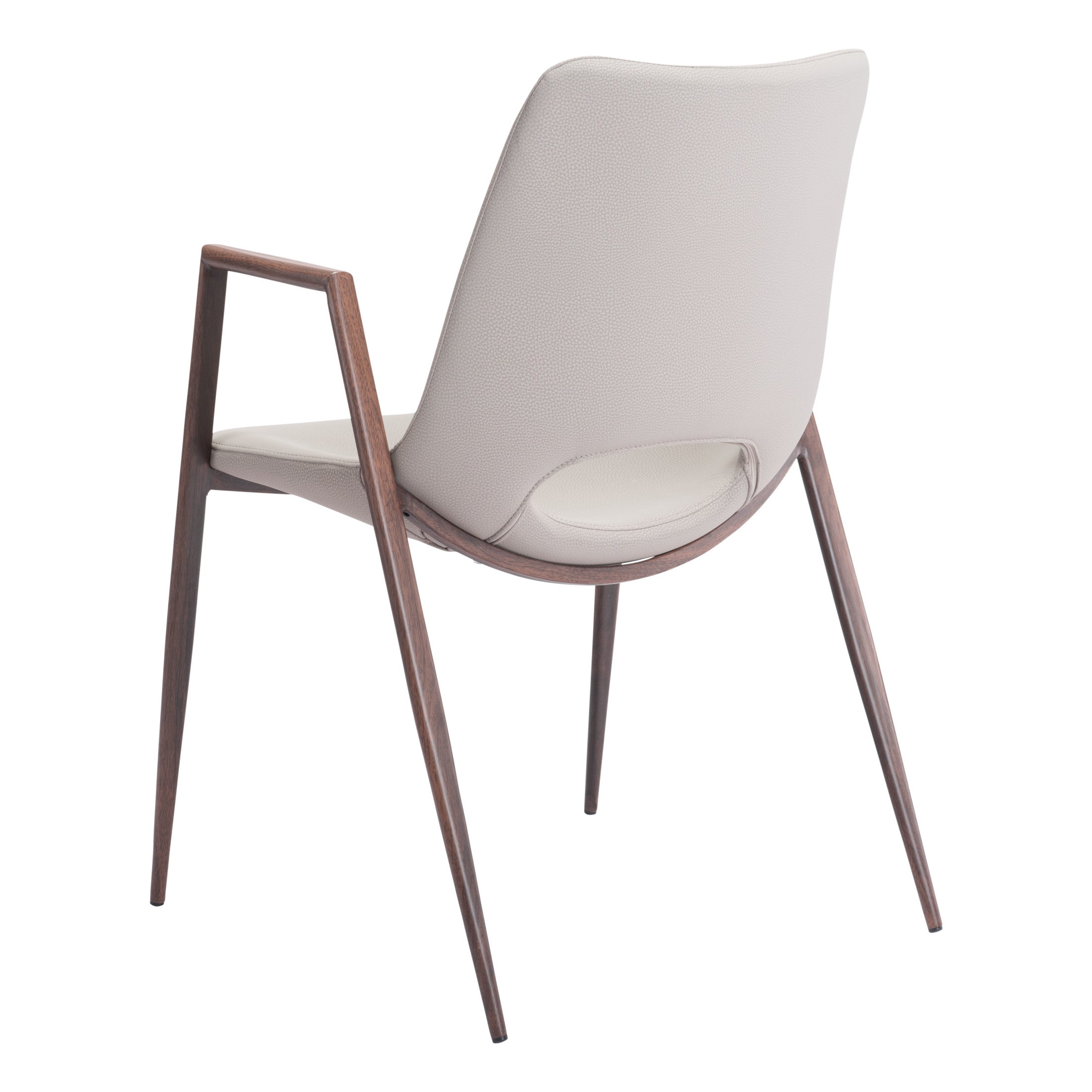 Desi Dining Chair (Set of 2) Beige & Walnut