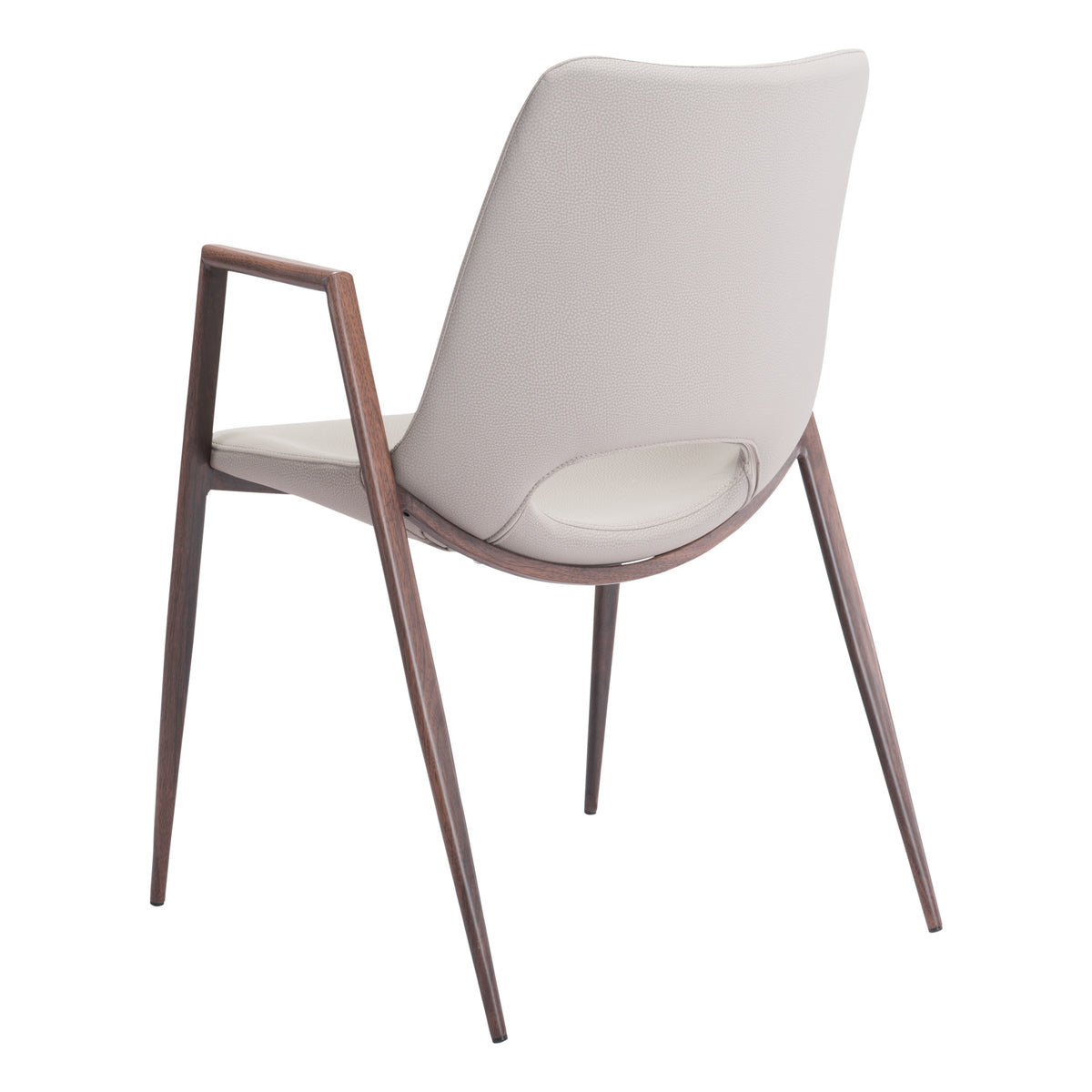 Desi Dining Chair (Set of 2) Beige & Walnut