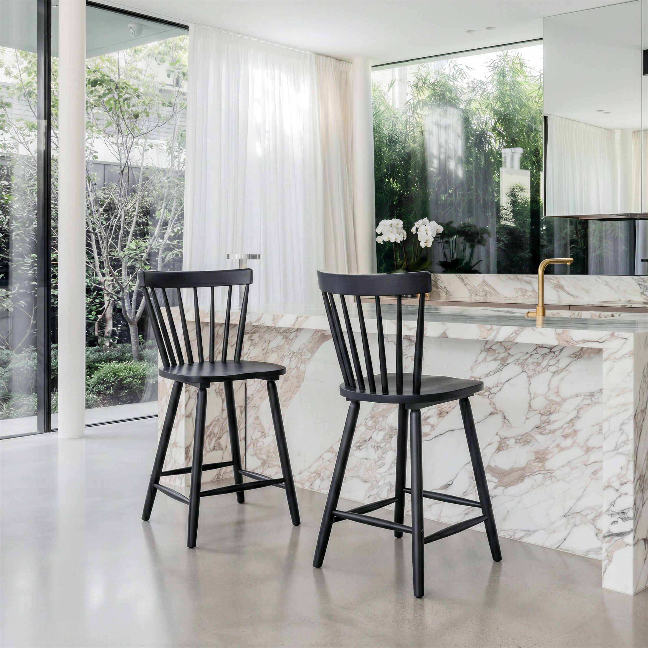 Tyce Counter Stool (Set of 2) Black