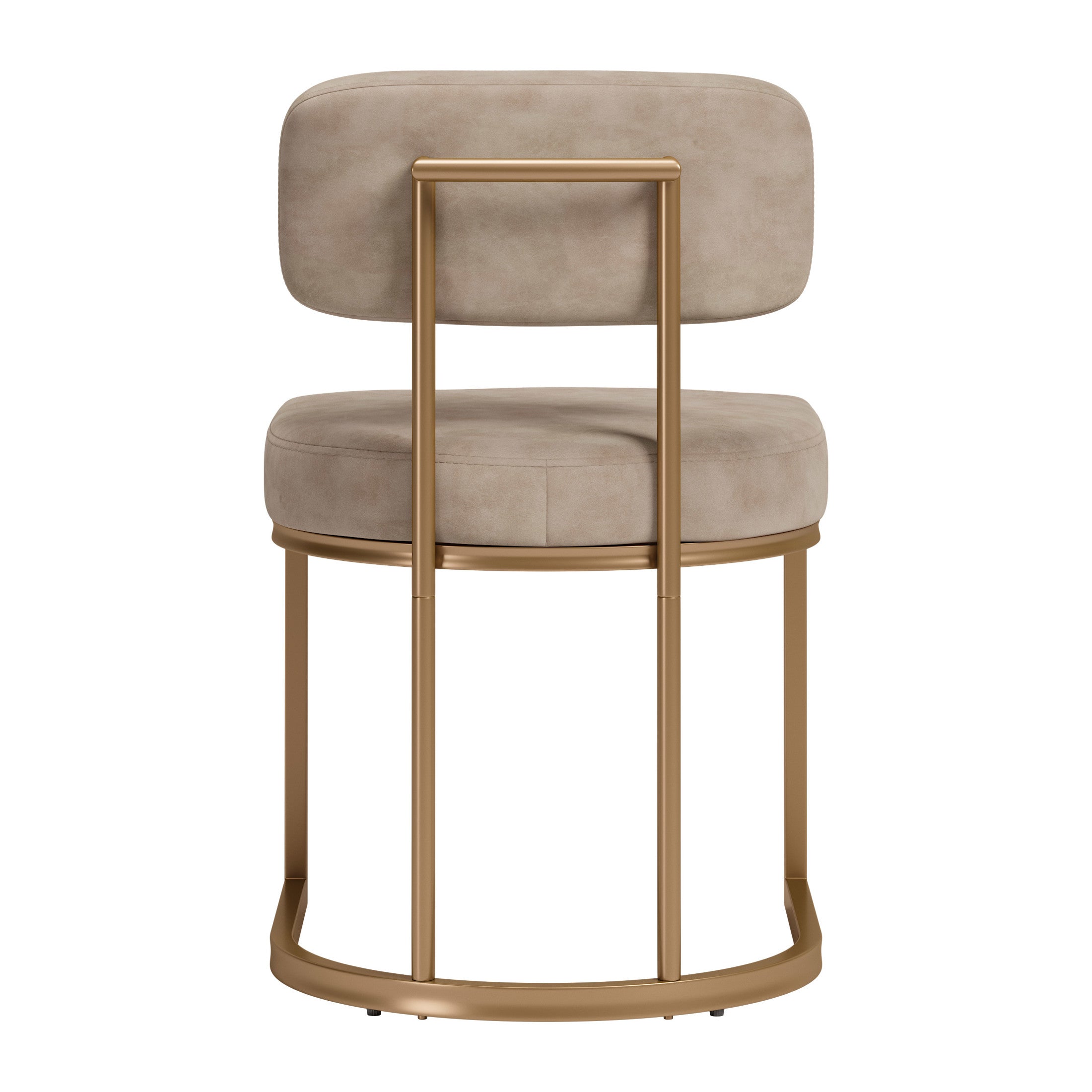 Velar Dining Chair (Set of 2) Beige & Bronze