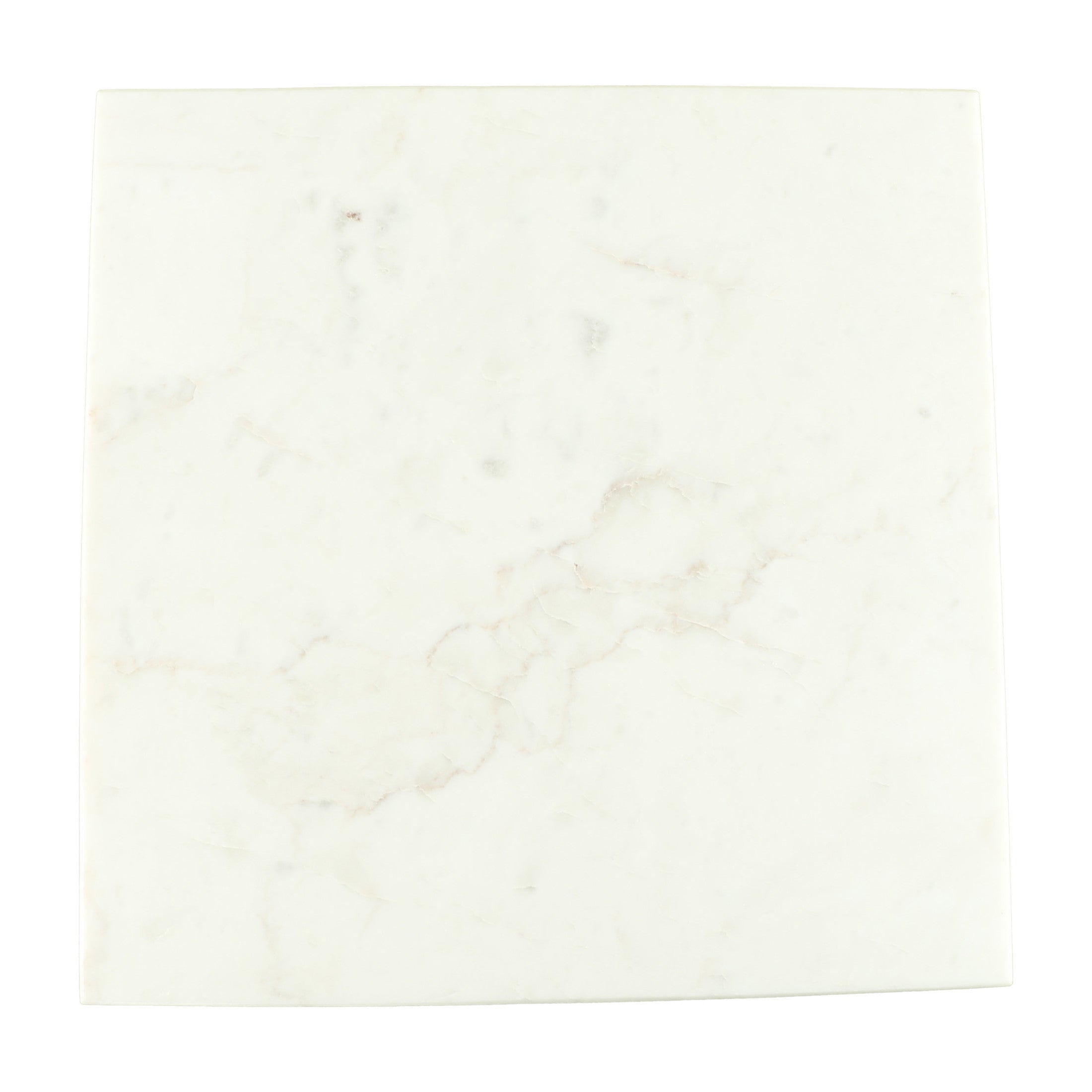 Nyra Side Table White & Brass