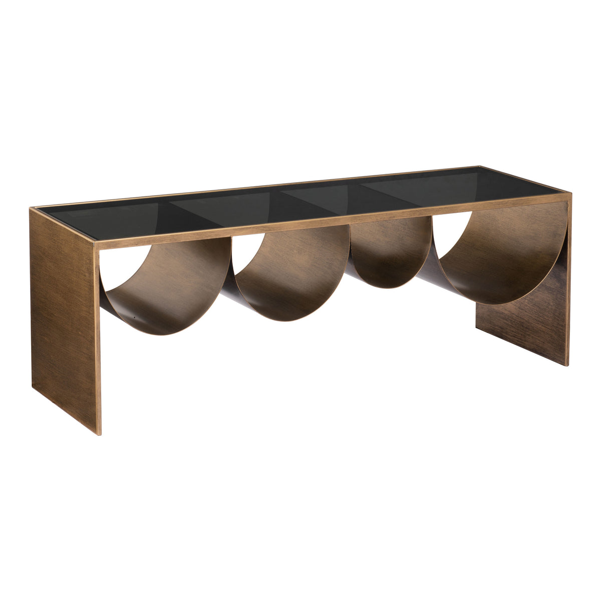 Reed Coffee Table Brass & Black