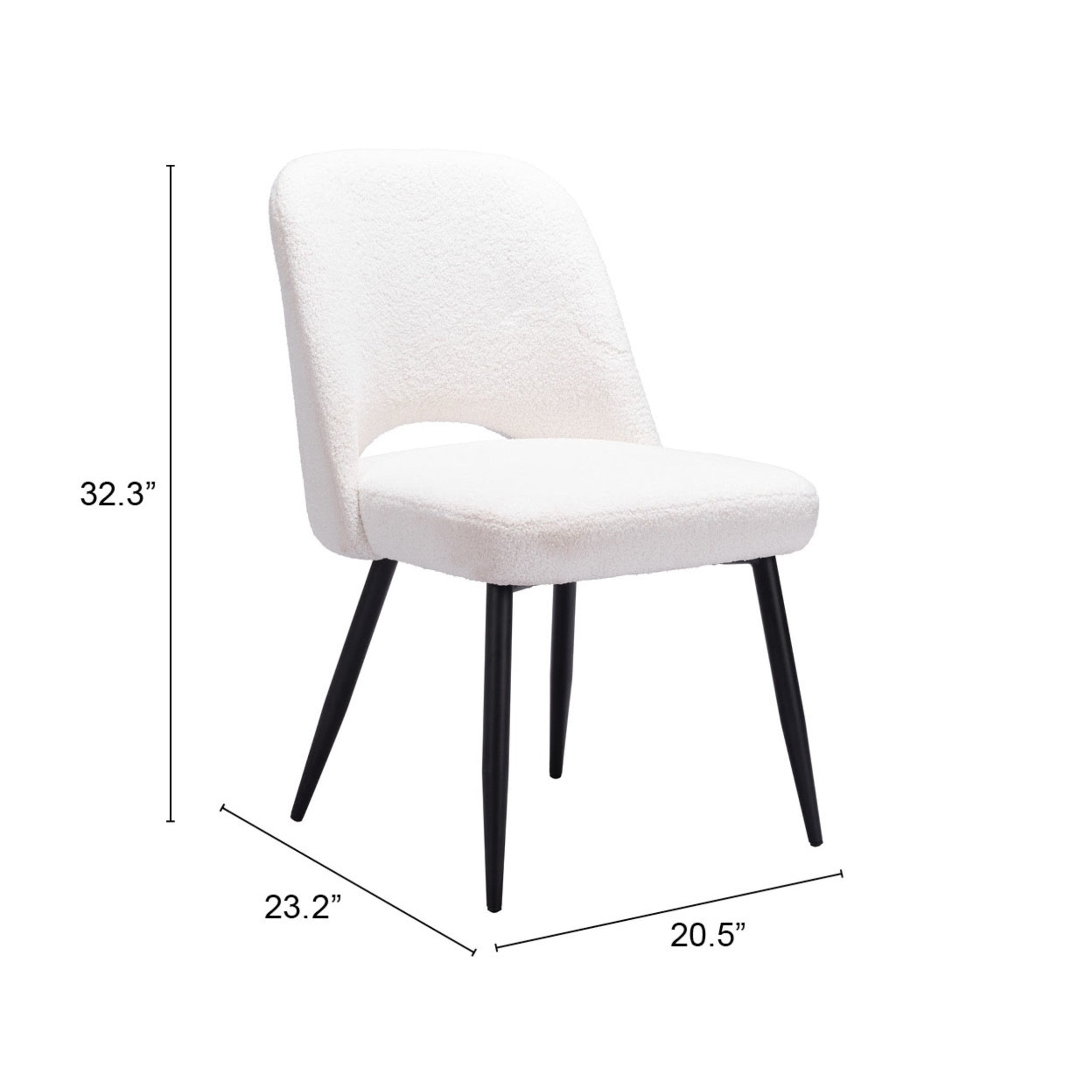 Teddy Dining Chair (Set of 2) Ivory