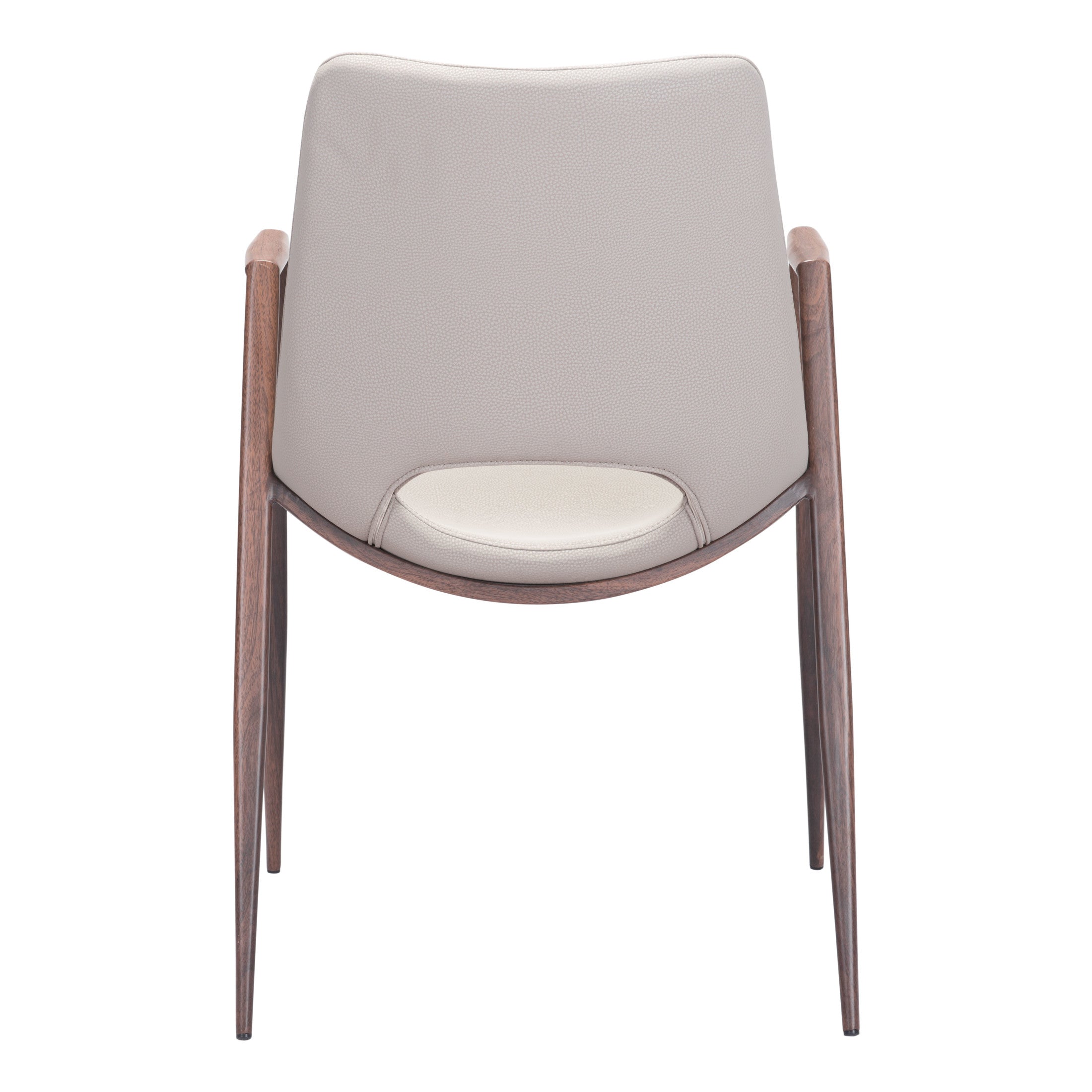 Desi Dining Chair (Set of 2) Beige & Walnut