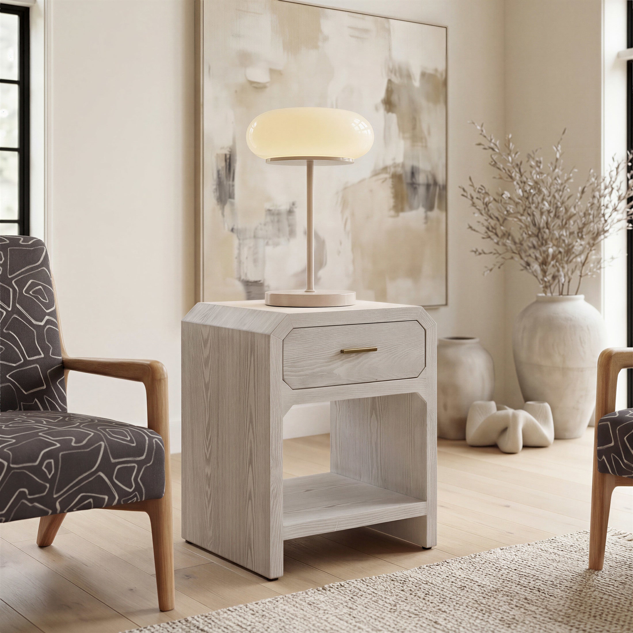 Yume Side Table Oak White